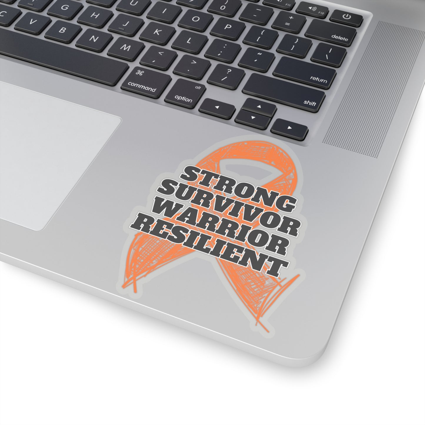 Strong Survivor Warrior Resilient Orange Ribbon Kiss-Cut Stickers