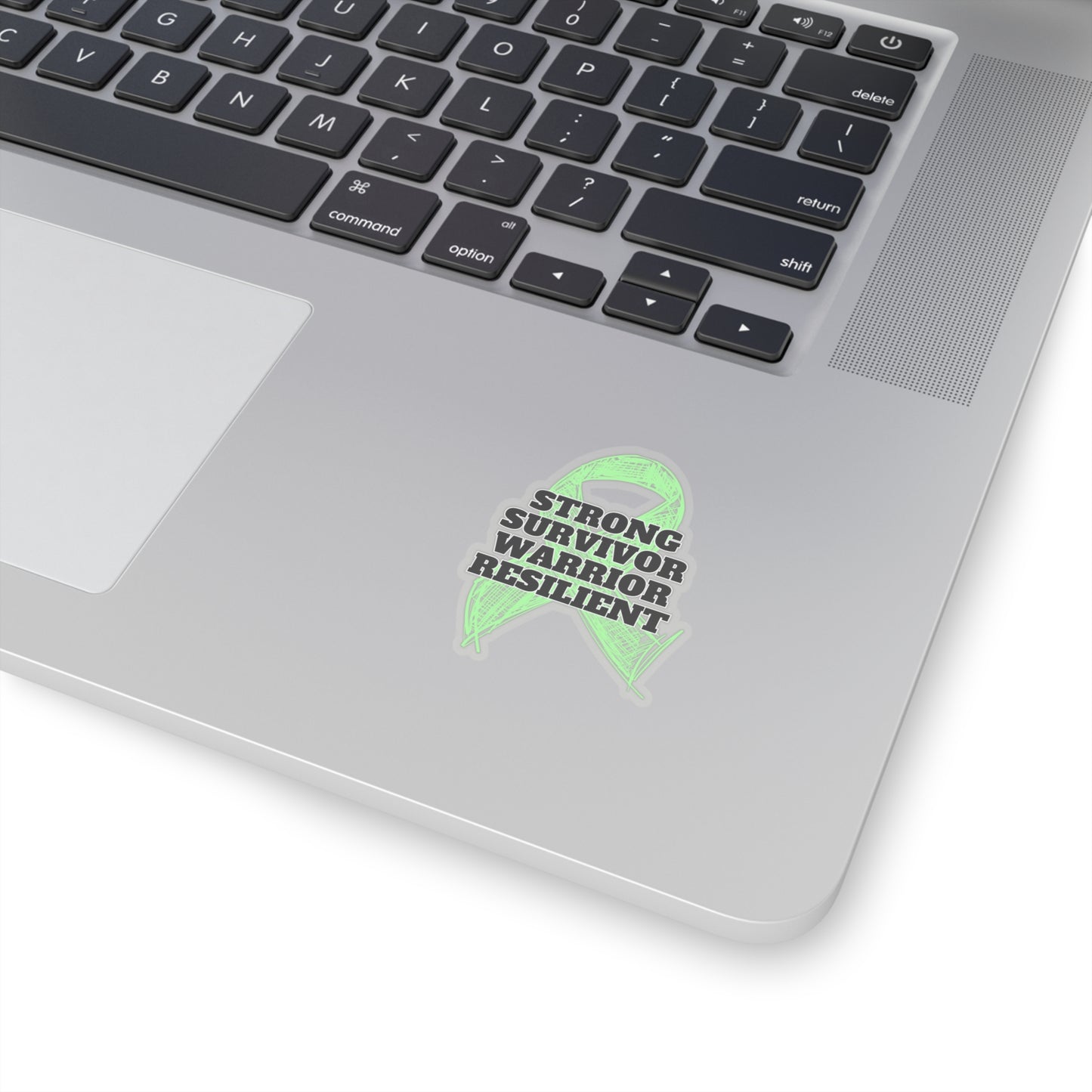 Strong Survivor Warrior Resilient Lime Green Ribbon Kiss-Cut Stickers
