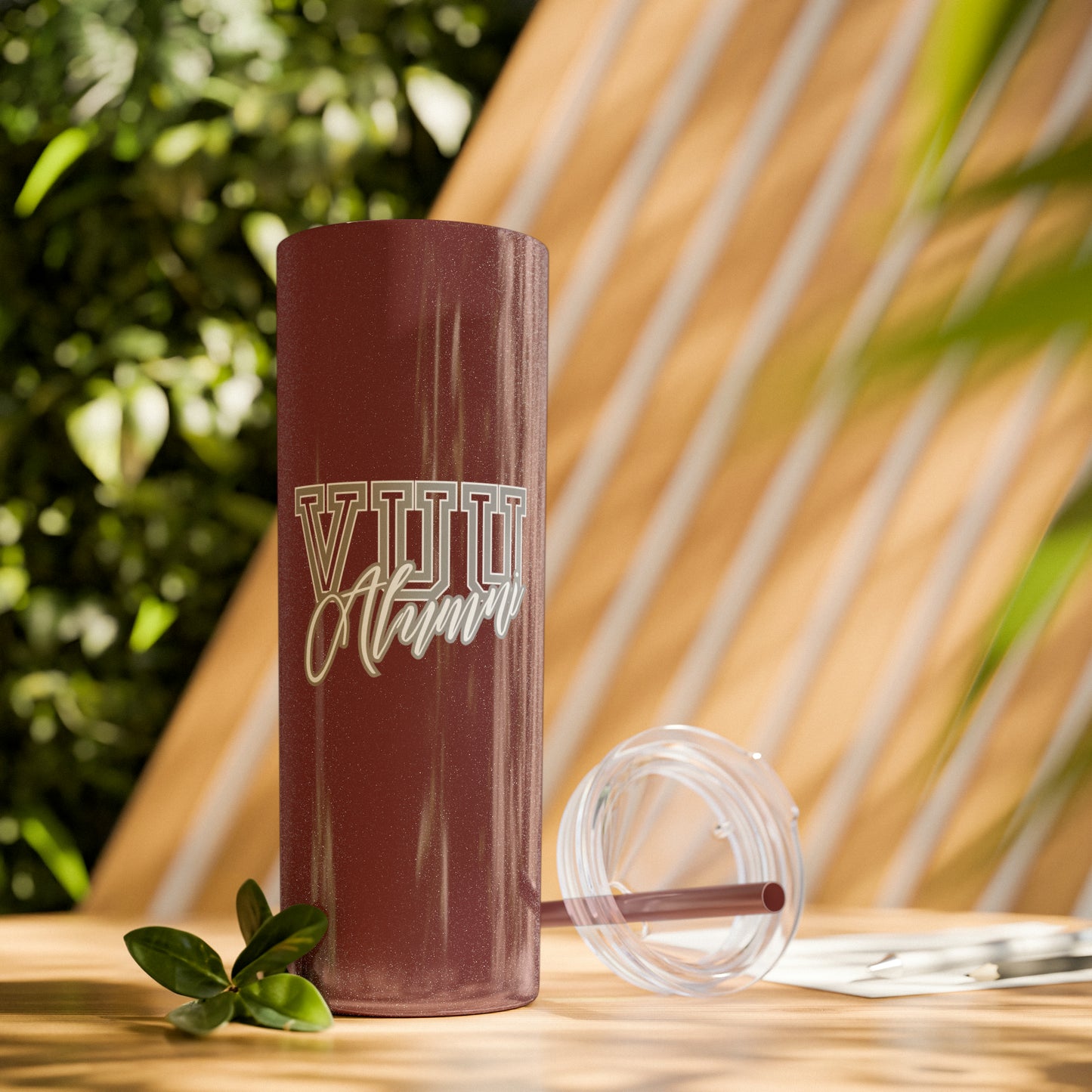 VUU Alumni Skinny Tumbler with Straw, 20oz