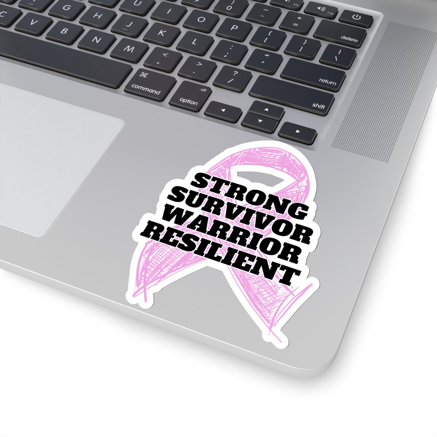 Strong Survivor Warrior Resilient Pink Ribbon Kiss-Cut Stickers