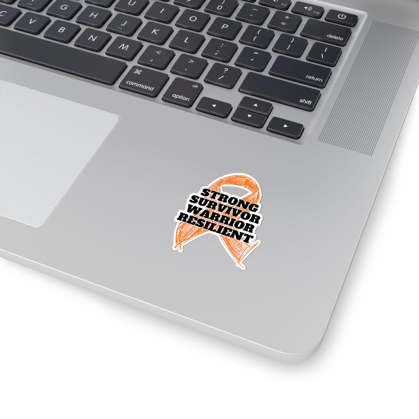 Strong Survivor Warrior Resilient Orange Ribbon Kiss-Cut Stickers