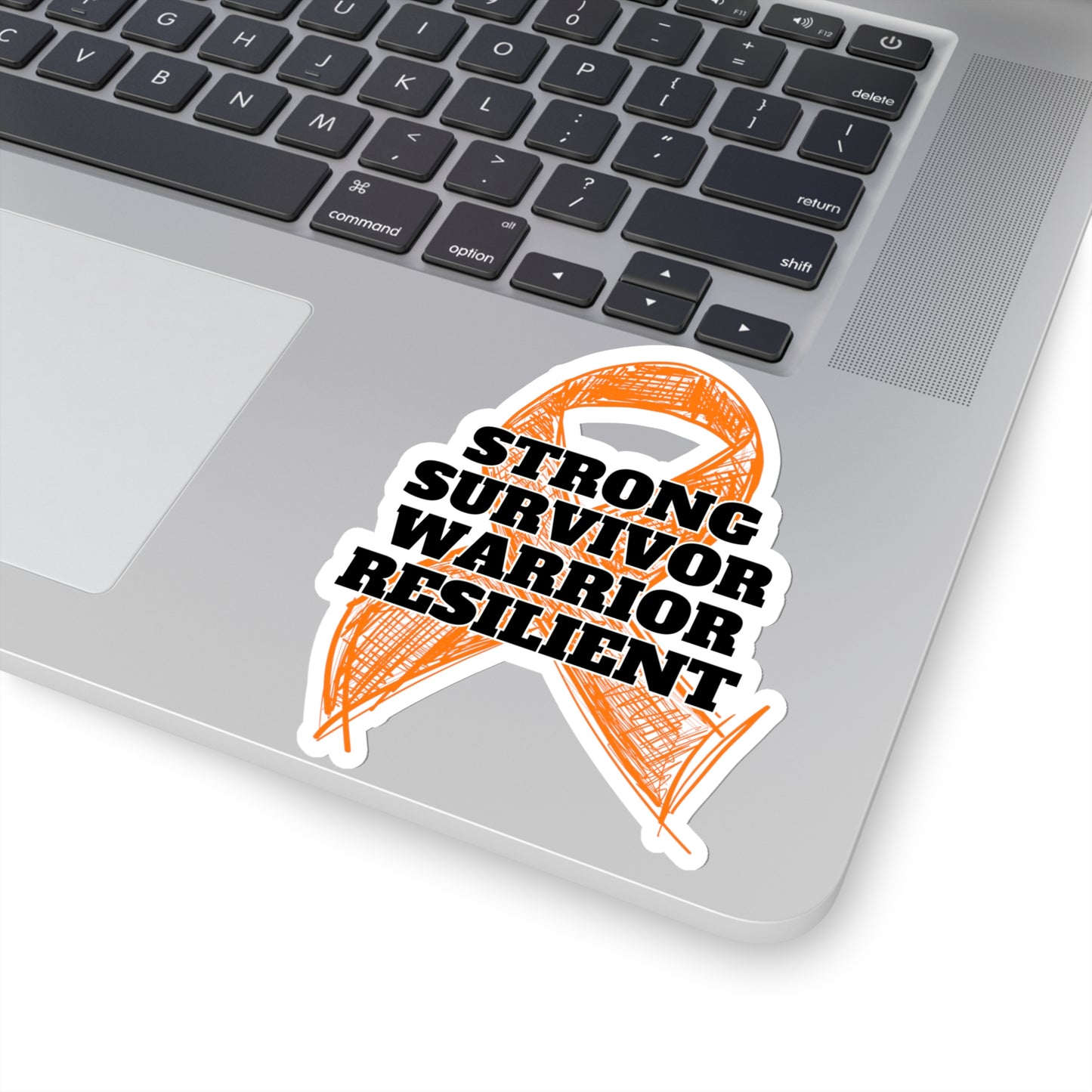 Strong Survivor Warrior Resilient Orange Ribbon Kiss-Cut Stickers