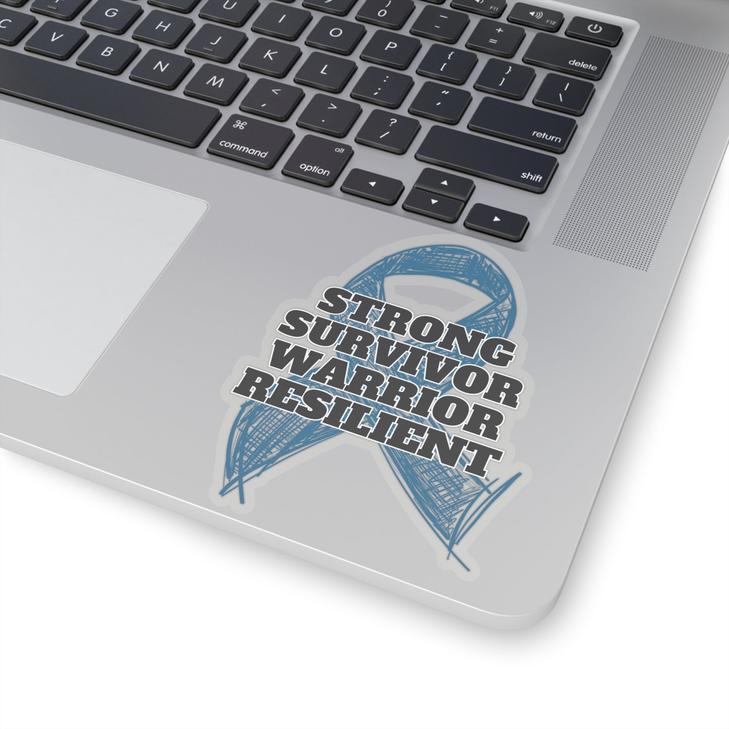 Strong Survivor Warrior Resilient Teal Ribbon Kiss-Cut Stickers