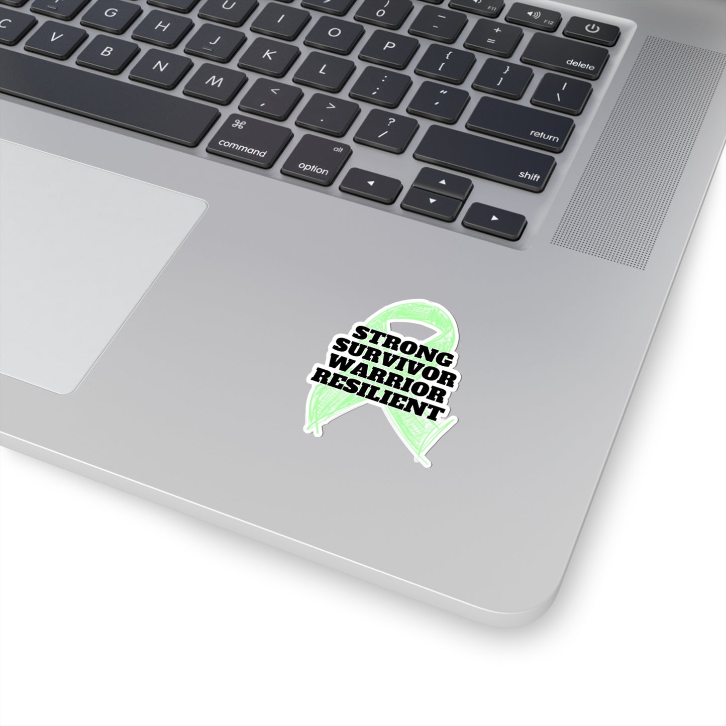 Strong Survivor Warrior Resilient Lime Green Ribbon Kiss-Cut Stickers