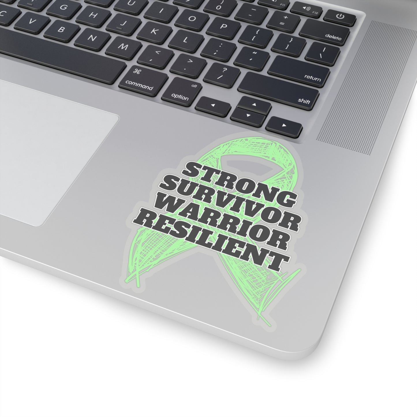 Strong Survivor Warrior Resilient Lime Green Ribbon Kiss-Cut Stickers
