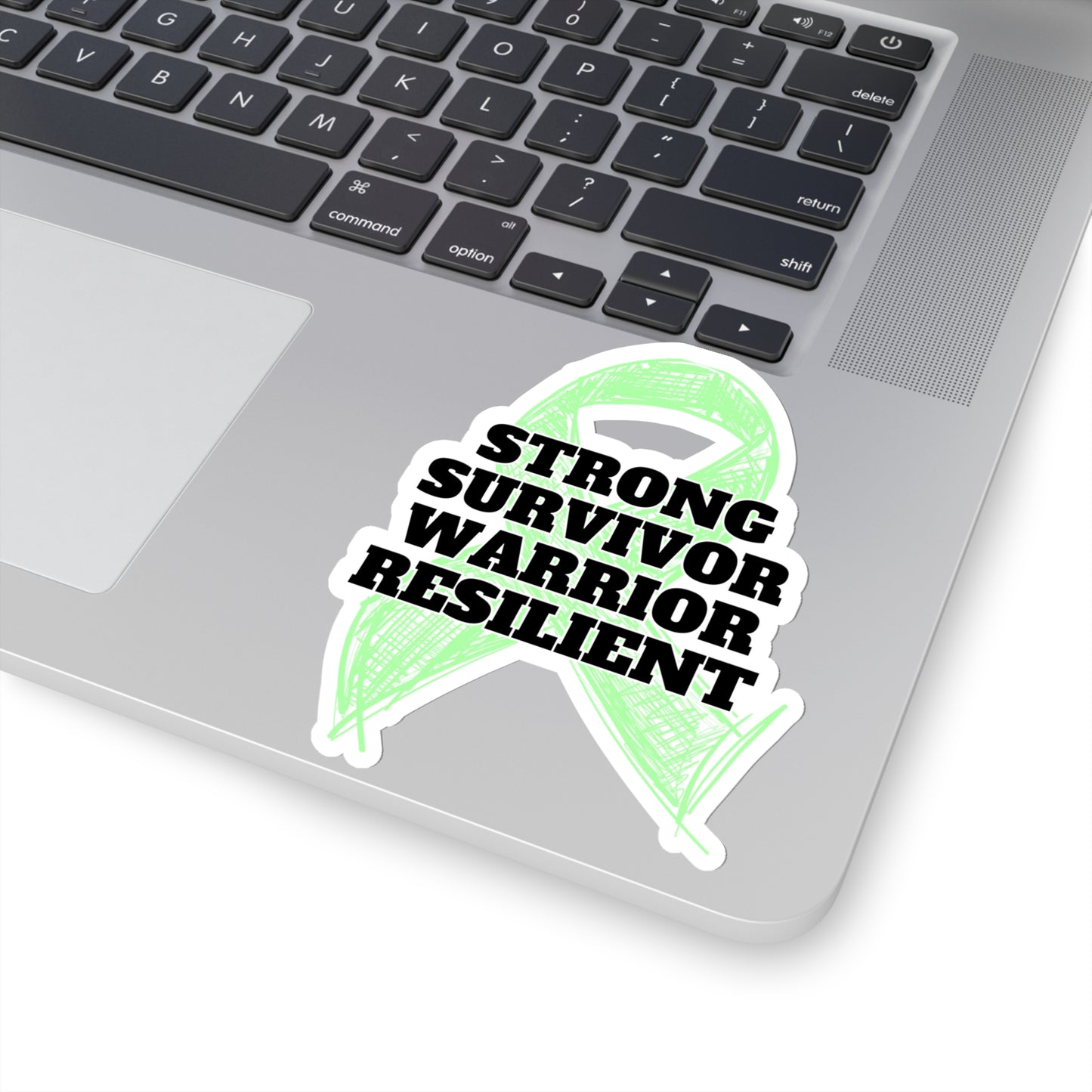 Strong Survivor Warrior Resilient Lime Green Ribbon Kiss-Cut Stickers
