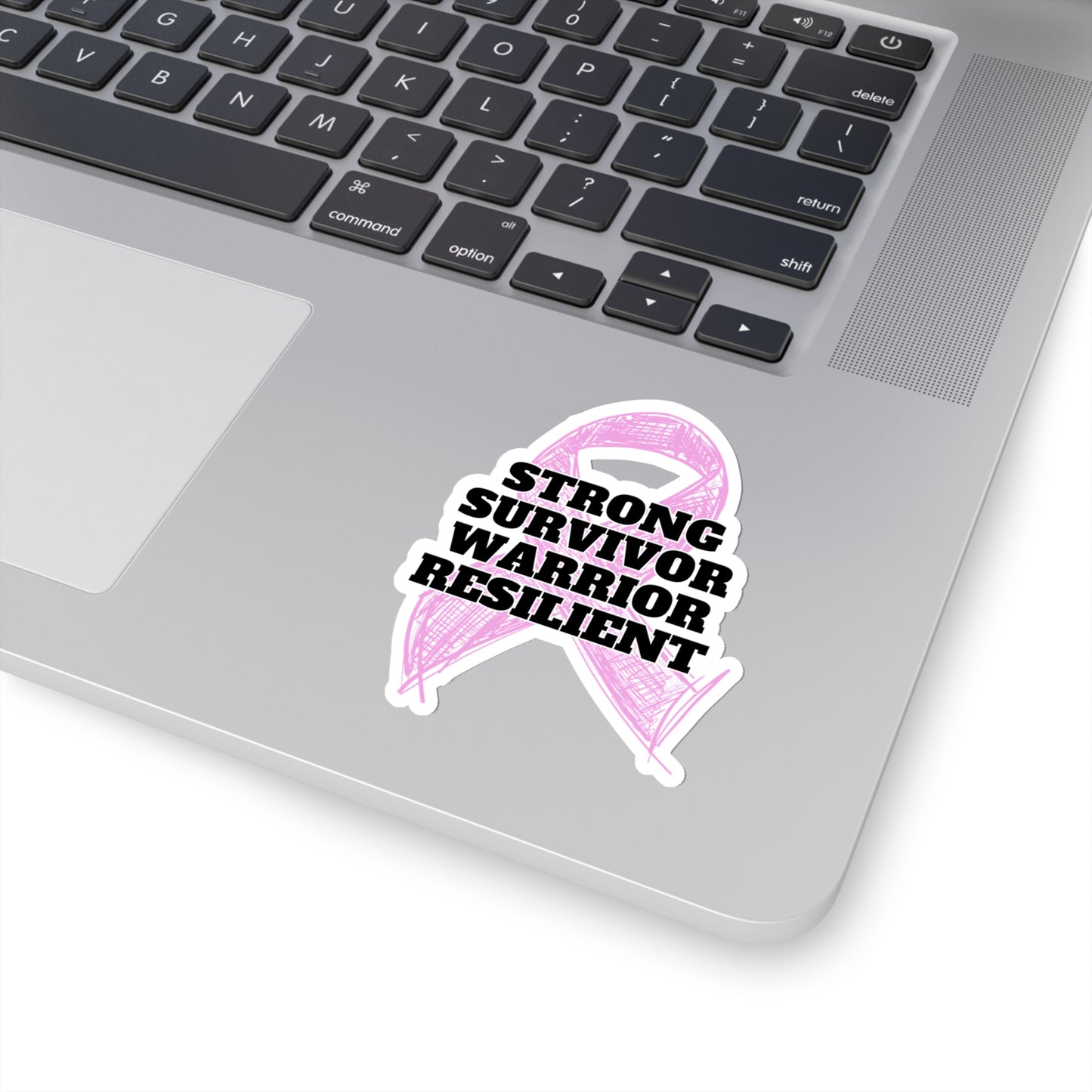 Strong Survivor Warrior Resilient Pink Ribbon Kiss-Cut Stickers