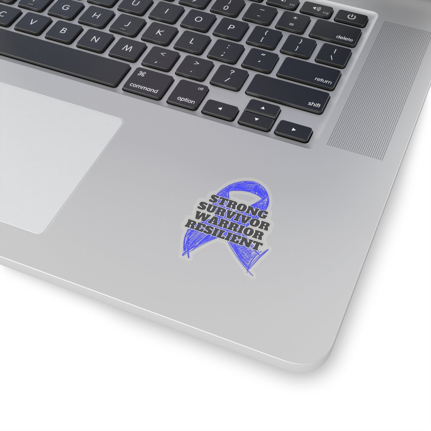 Strong Survivor Warrior Resilient Blue Ribbon Kiss-Cut Stickers