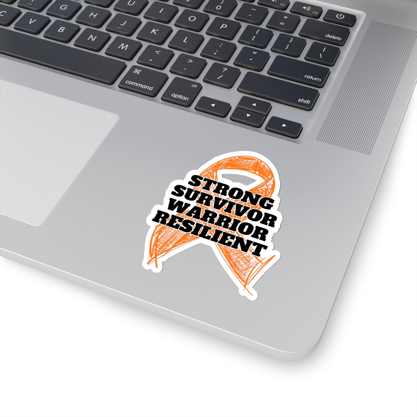 Strong Survivor Warrior Resilient Orange Ribbon Kiss-Cut Stickers