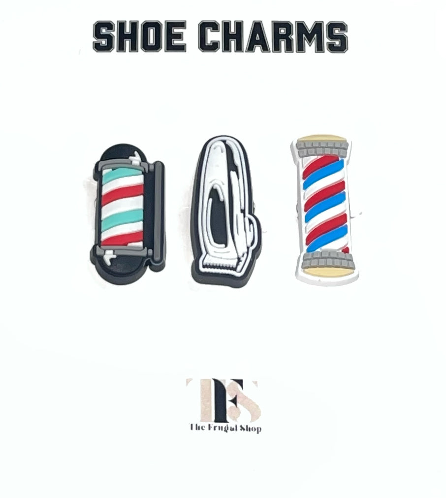 Barber Pole Clippers Shoe Charm