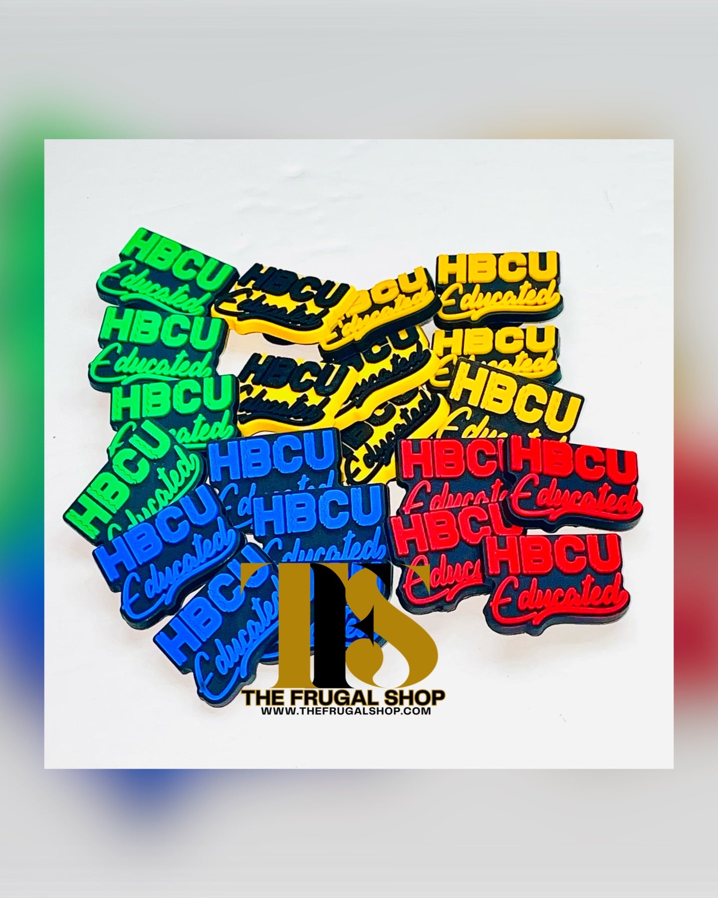 HBCU Educated Shoe Charms (Multiple Colors)