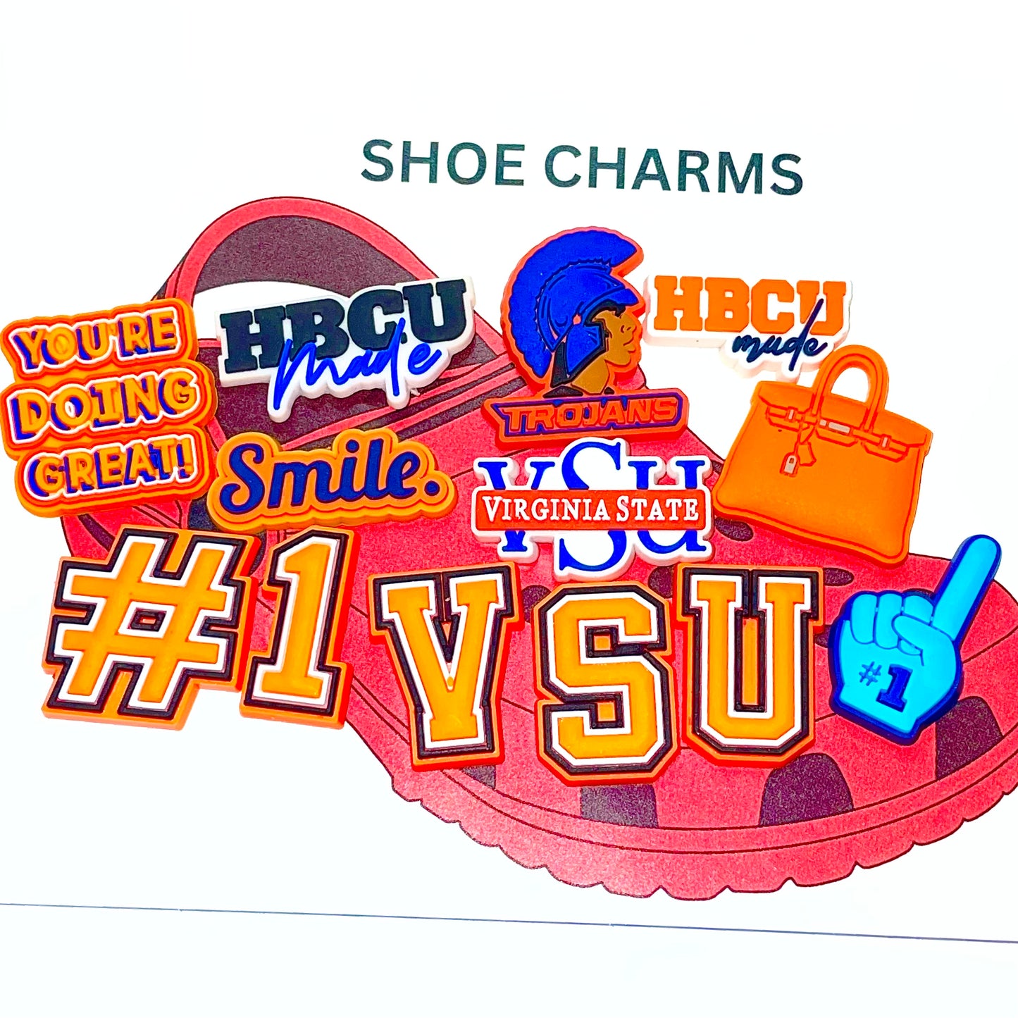 Number 1 Finger Hashtag Shoe Charm