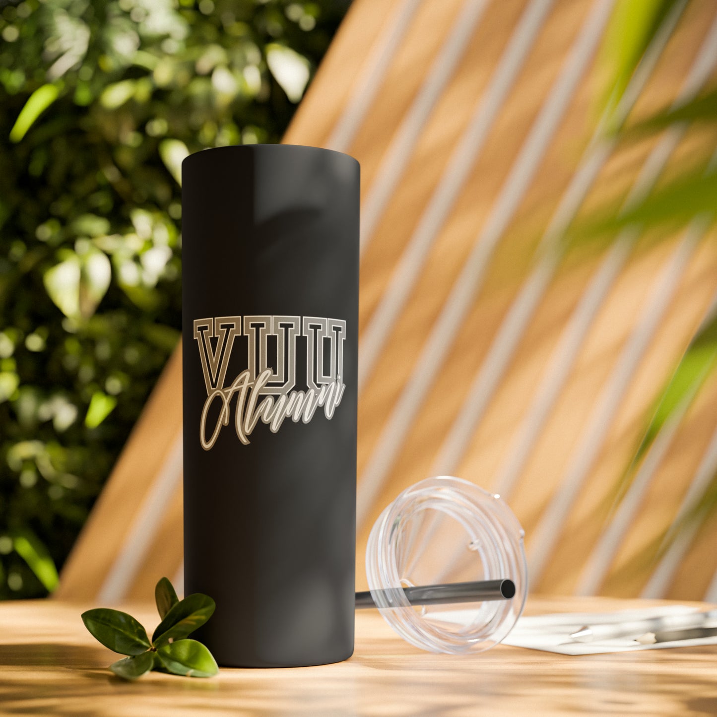 VUU Alumni Skinny Tumbler with Straw, 20oz