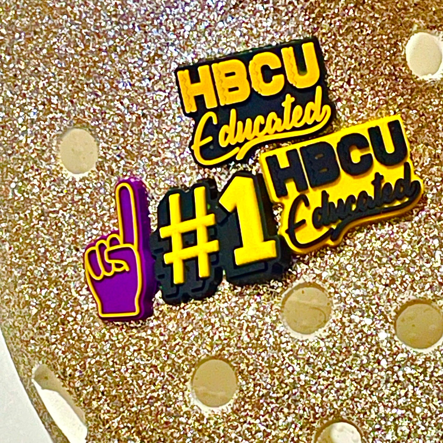 HBCU Educated Shoe Charms (Multiple Colors)