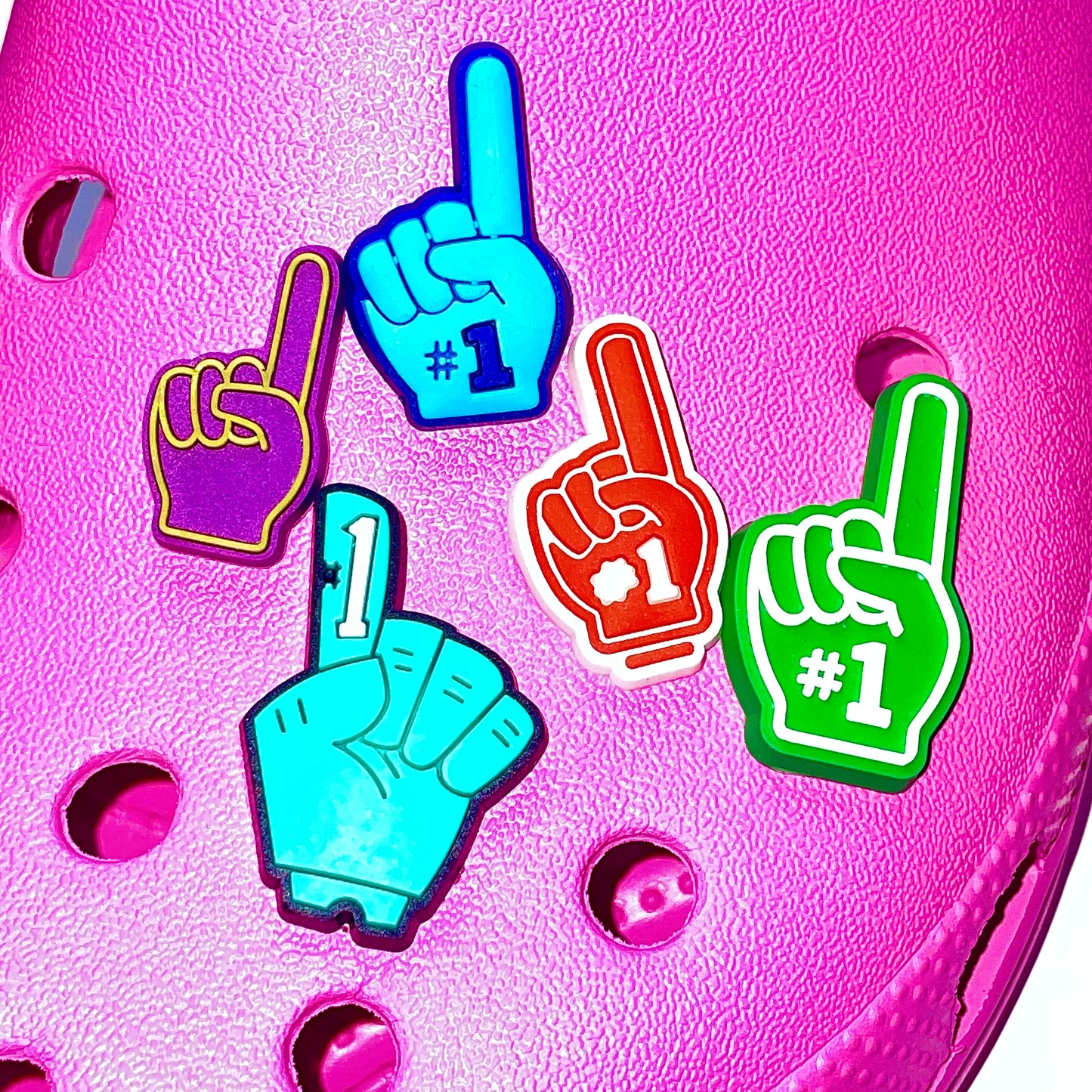 Number 1 Finger Hashtag Shoe Charm