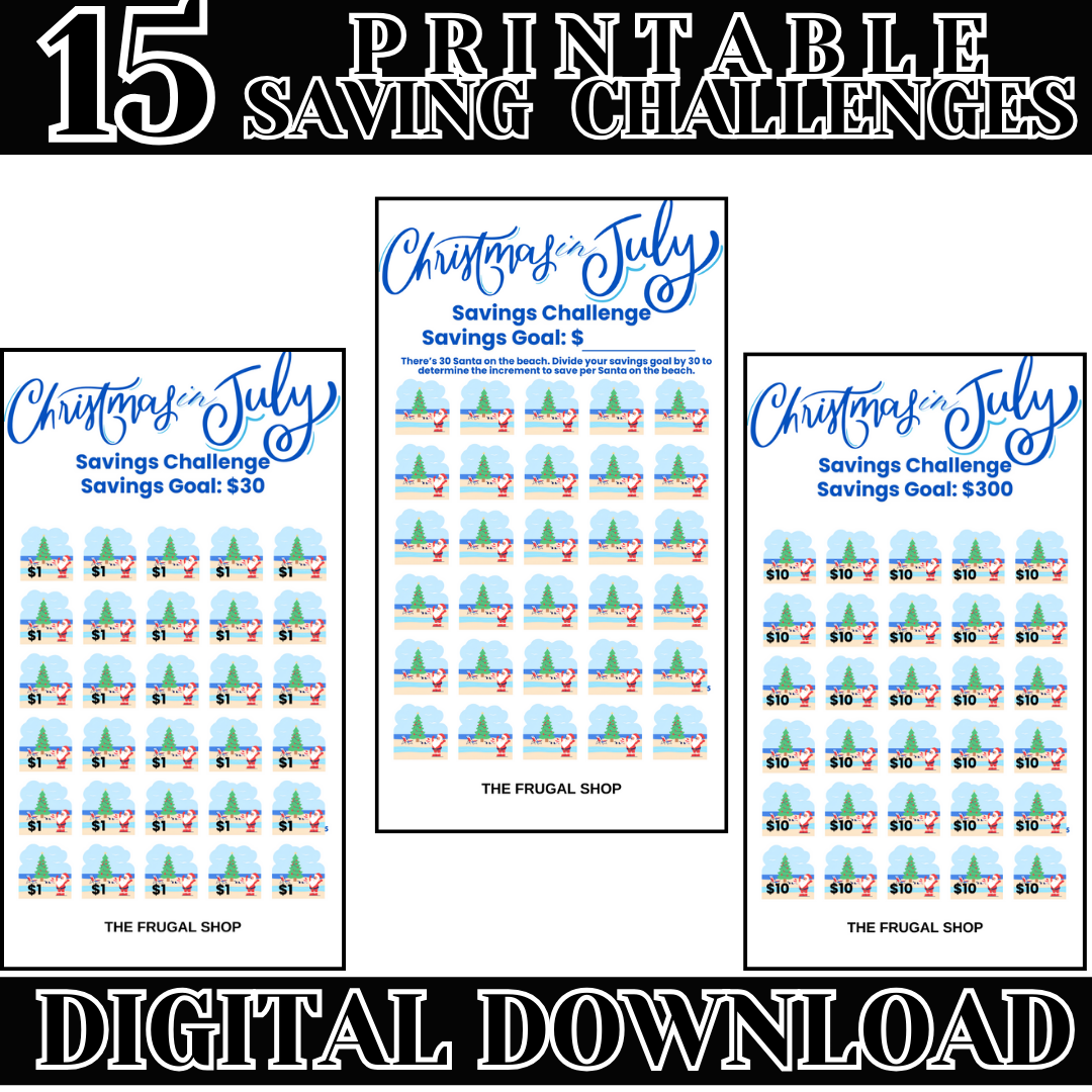 15 Christmas Savings Challenge Printables for Cash Envelopes