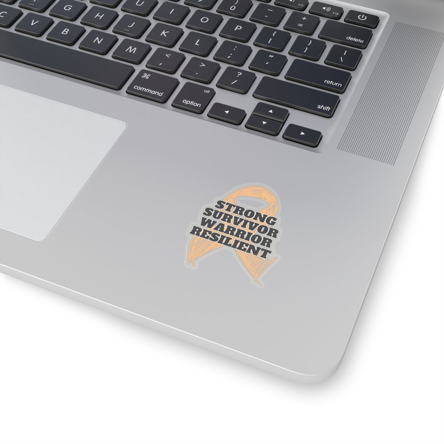 Strong Survivor Warrior Resilient Peach Ribbon Kiss-Cut Stickers