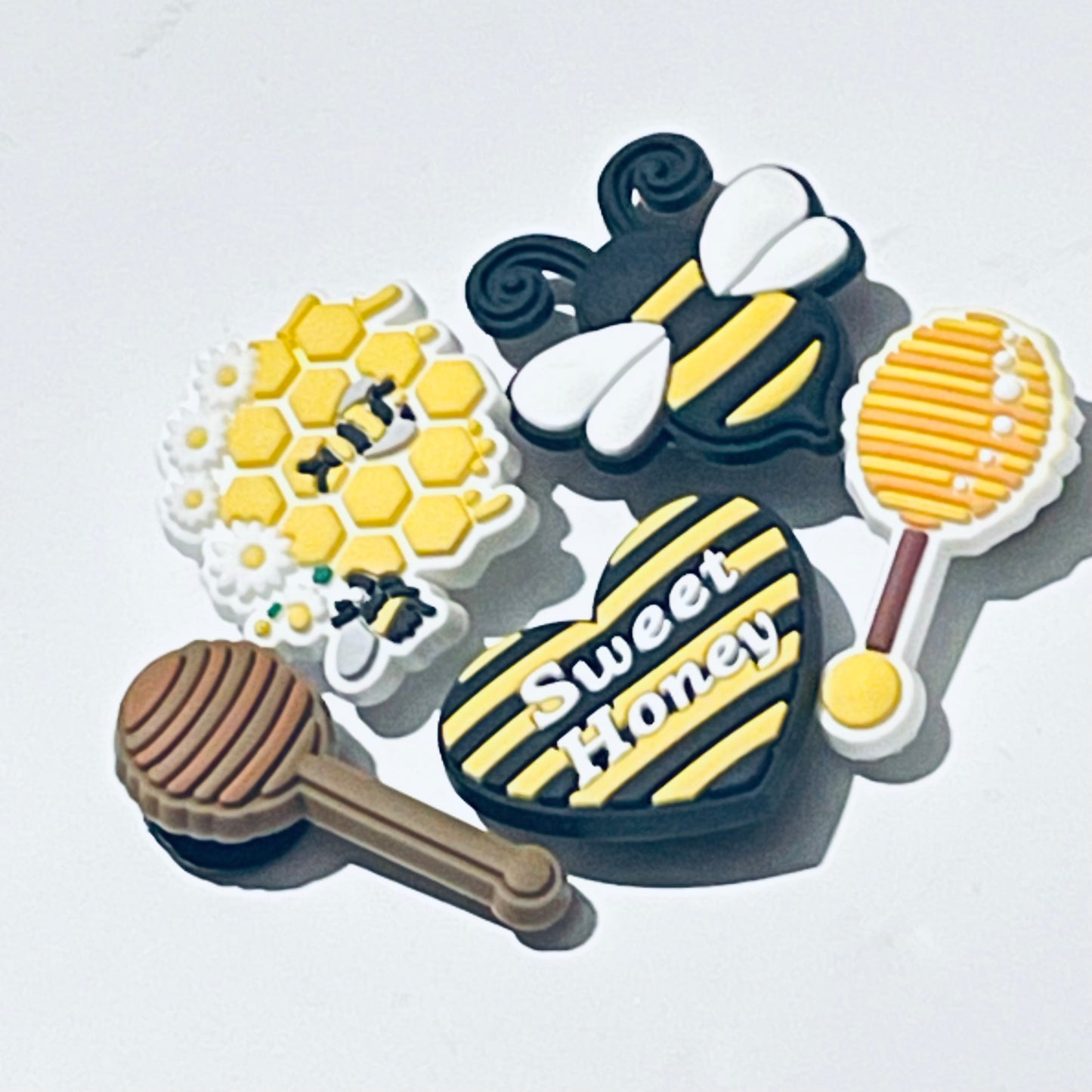 Bee & Honey Shoe Charms