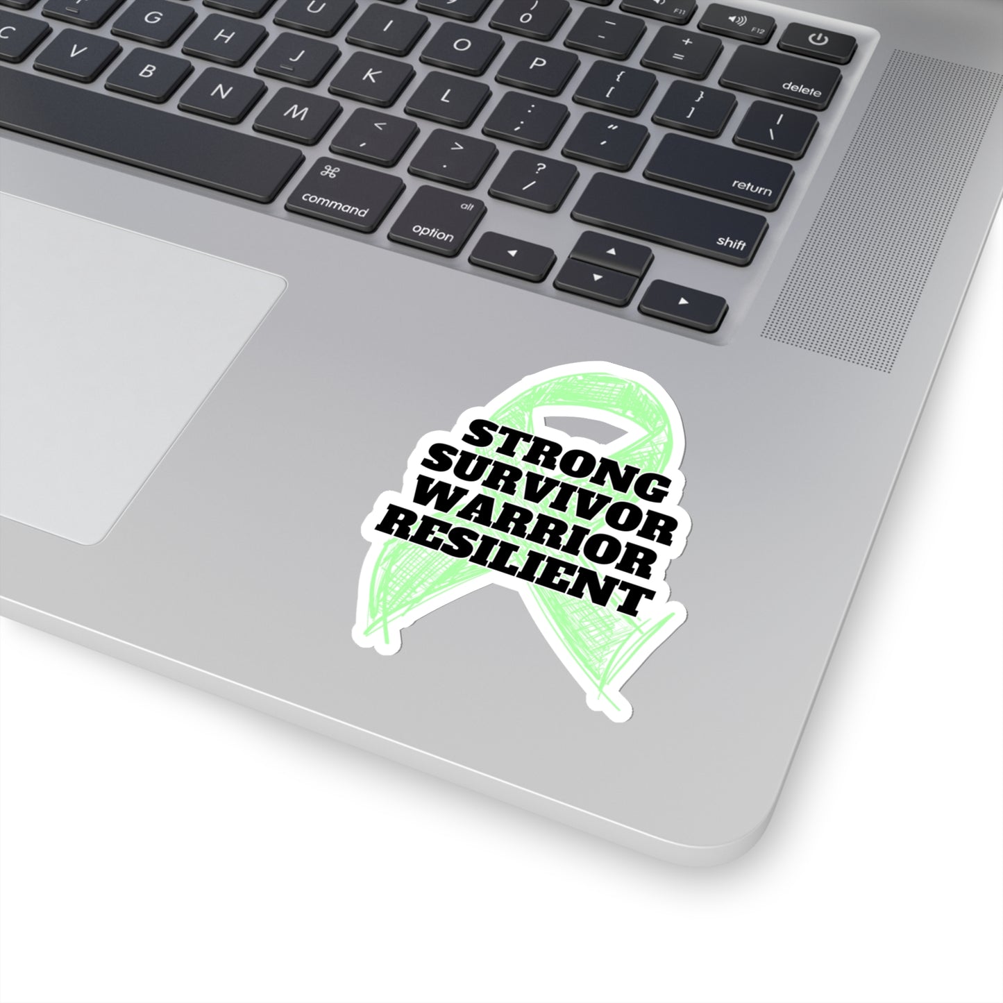 Strong Survivor Warrior Resilient Lime Green Ribbon Kiss-Cut Stickers