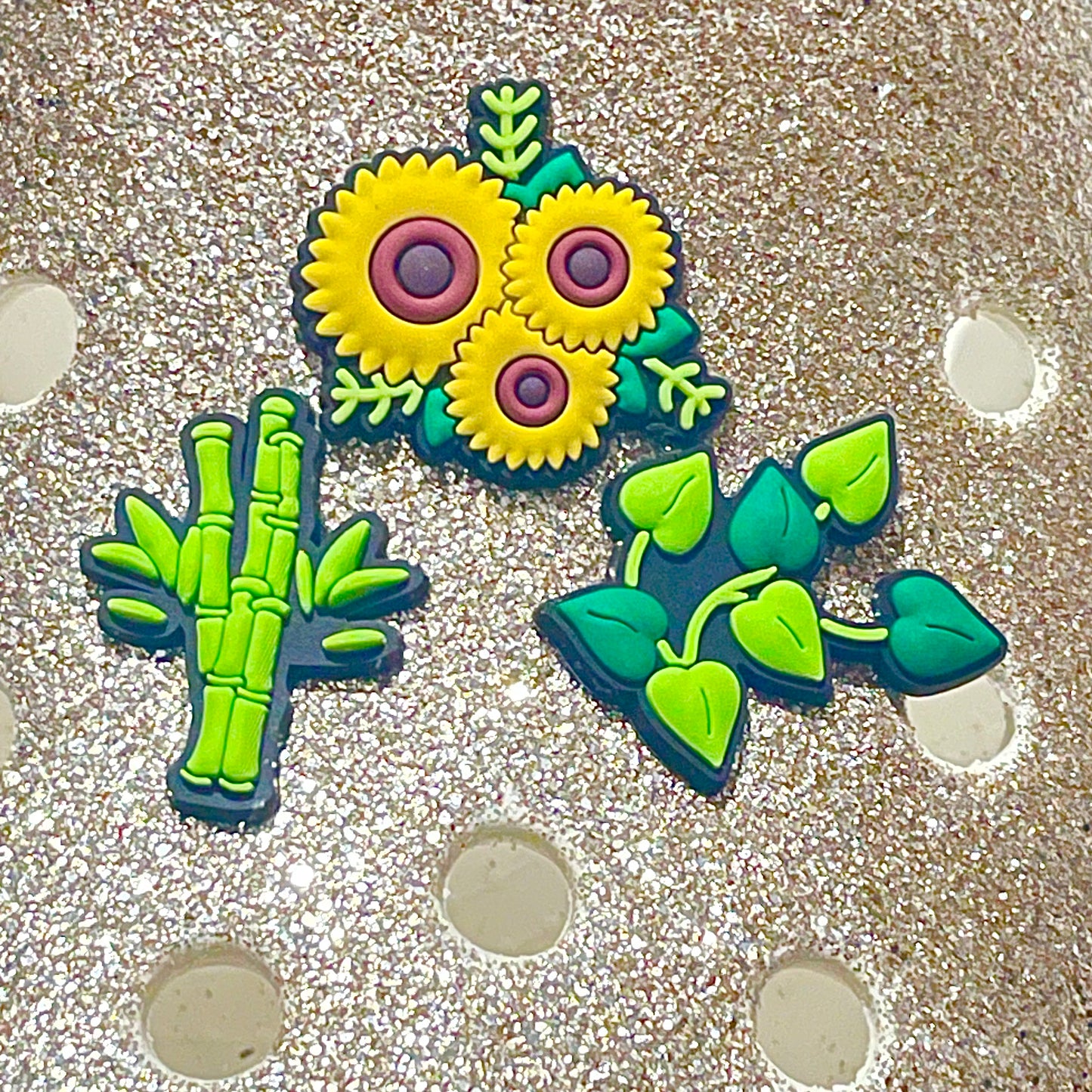 Sunflower Bamboo Plants Shoe Charm