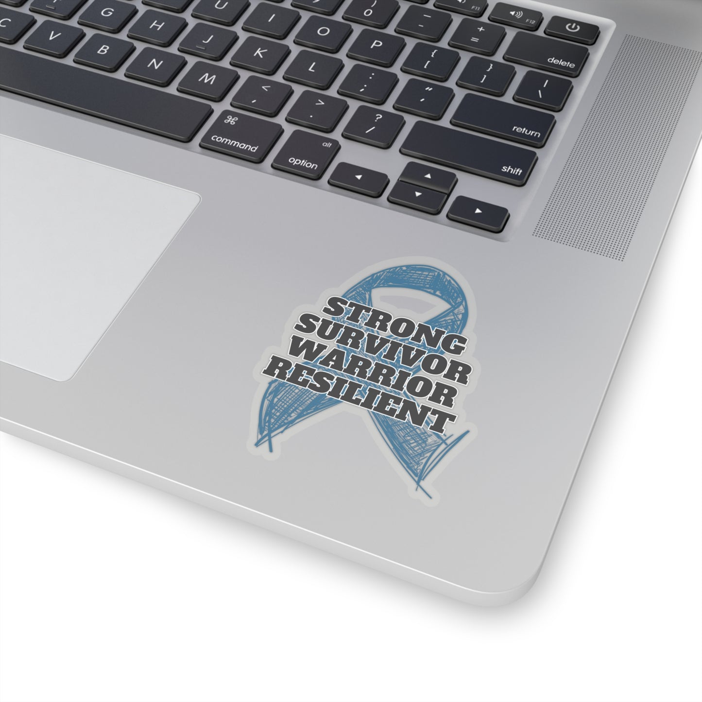 Strong Survivor Warrior Resilient Teal Ribbon Kiss-Cut Stickers