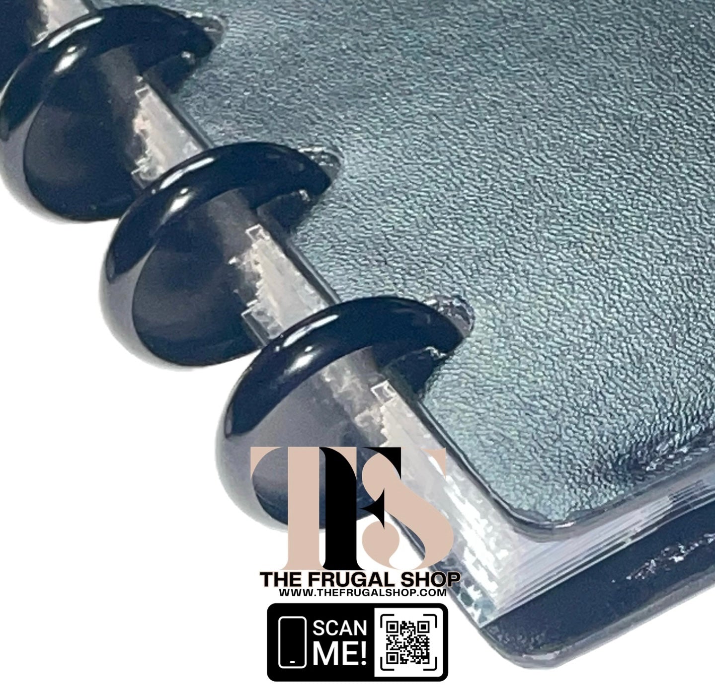 Black Leather Discbound Accessory Organizer