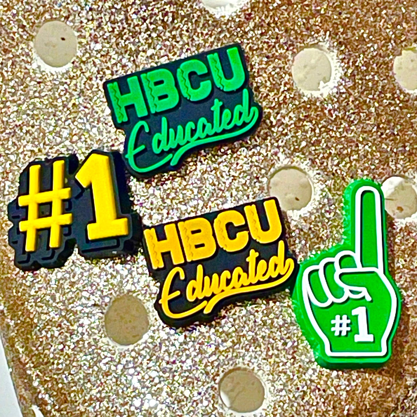 HBCU Educated Shoe Charms (Multiple Colors)