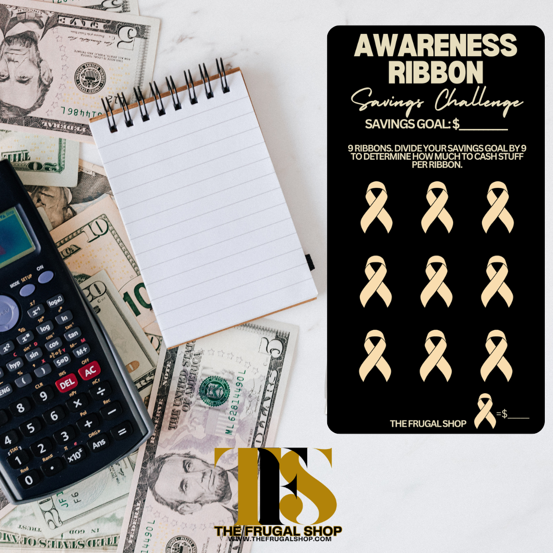 60 Awareness Ribbon Savings Challenges Printable | Achieve Financial Goals