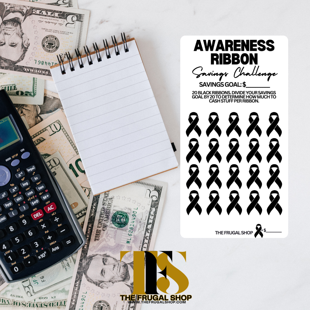 60 Awareness Ribbon Savings Challenges Printable | Achieve Financial Goals