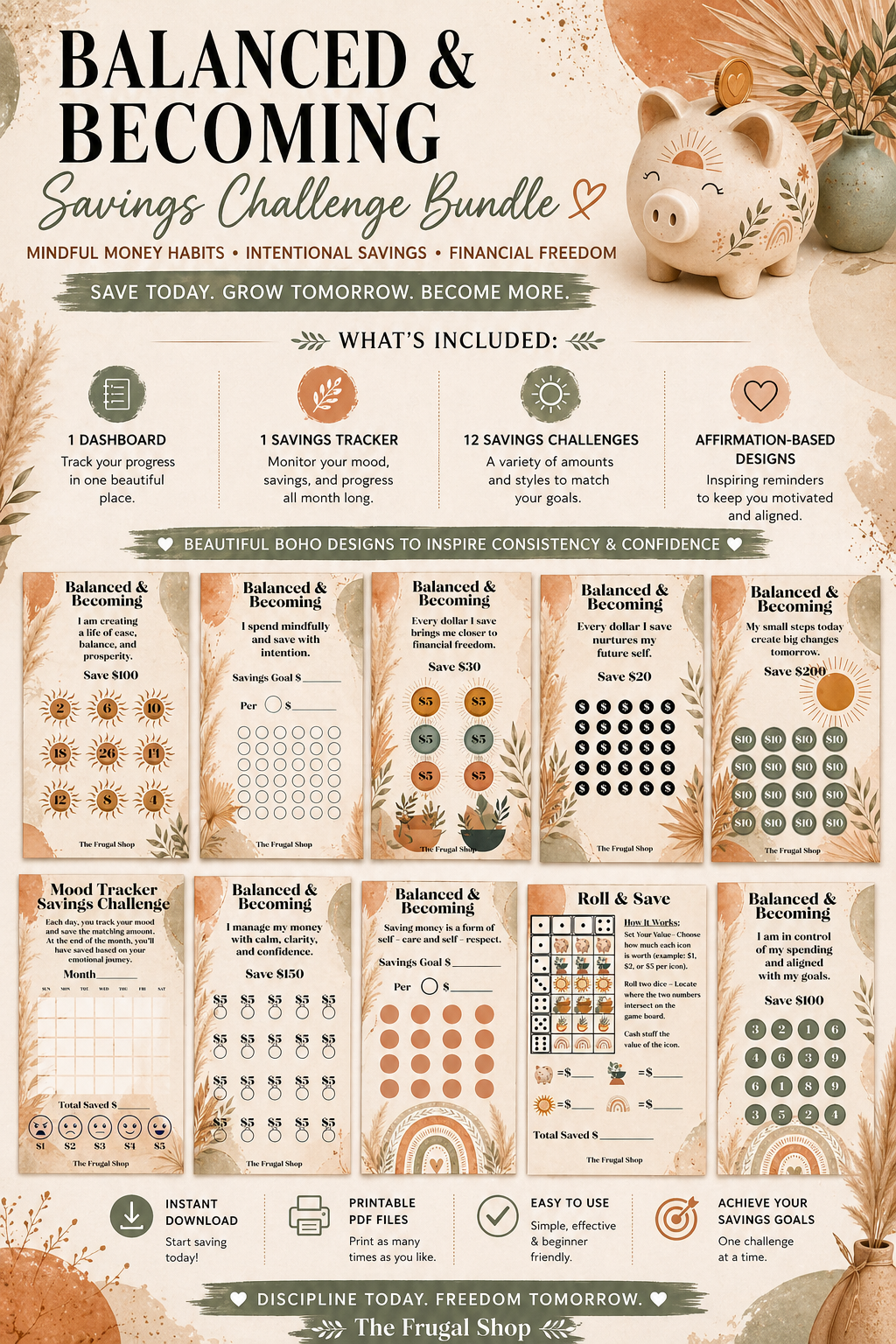 Balanced & Becoming Savings Challenge Bundle