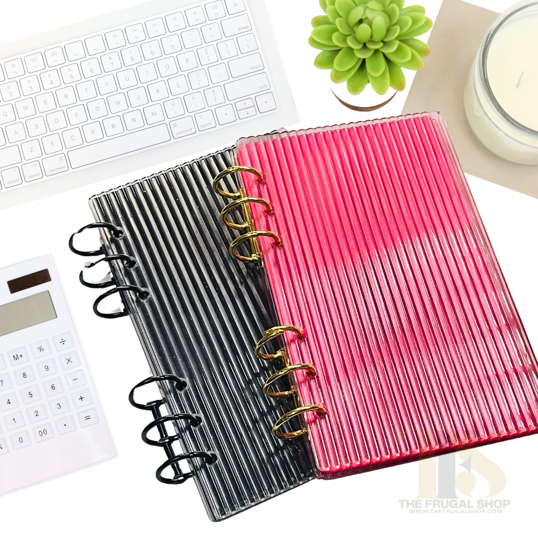 Acrylic Fluted Cash Envelope System with Printable Savings Challenge Bundle
