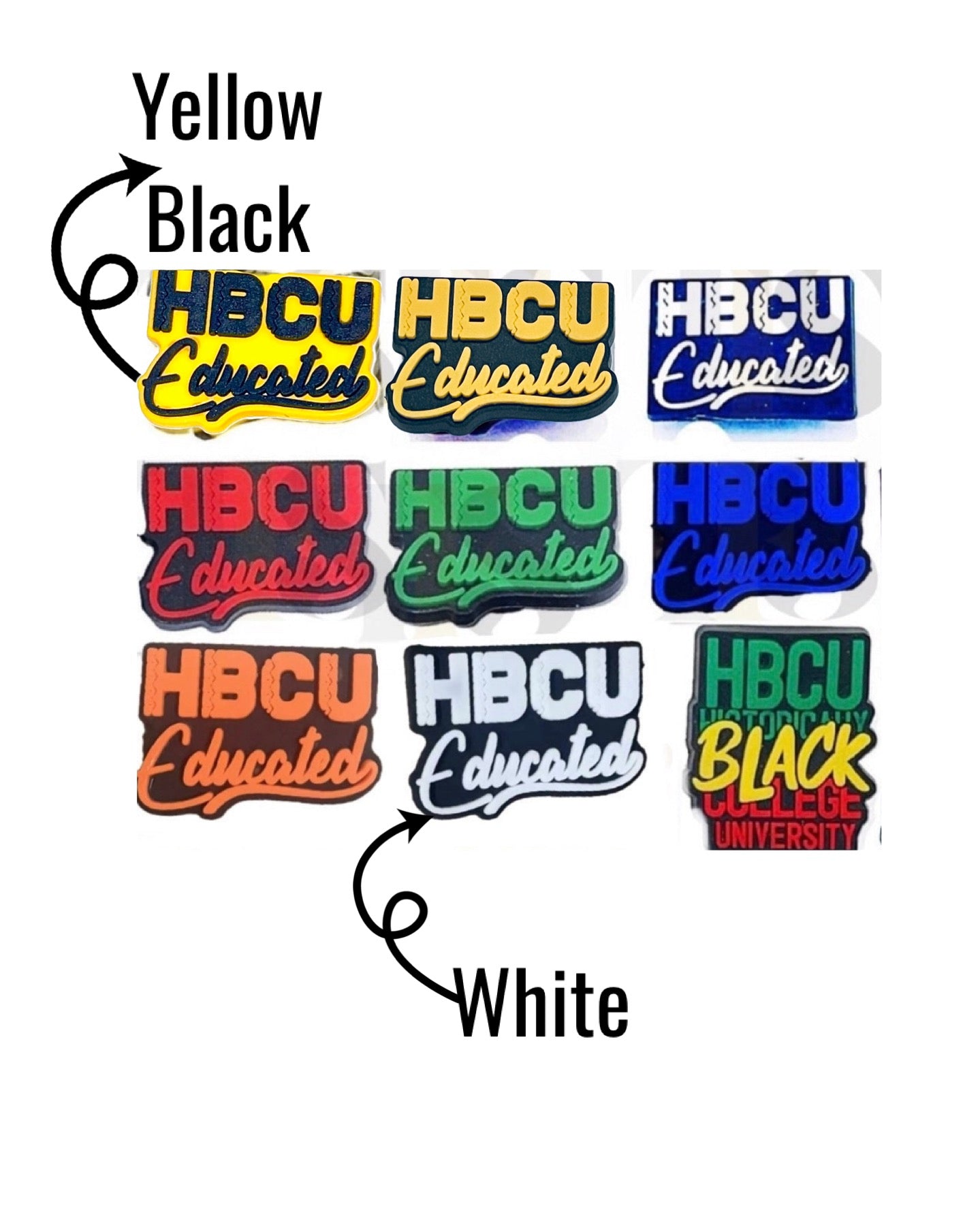 HBCU Educated, Made, Matters Shoe Charm