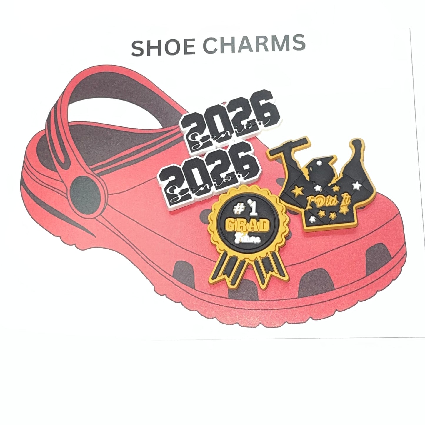 Class of 2024 2025 2026 Graduation Shoe Charms