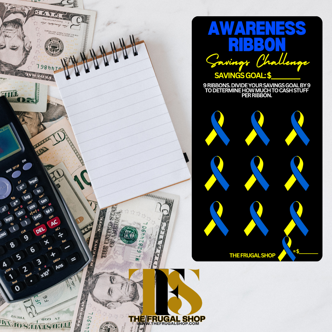 60 Awareness Ribbon Savings Challenges Printable | Achieve Financial Goals