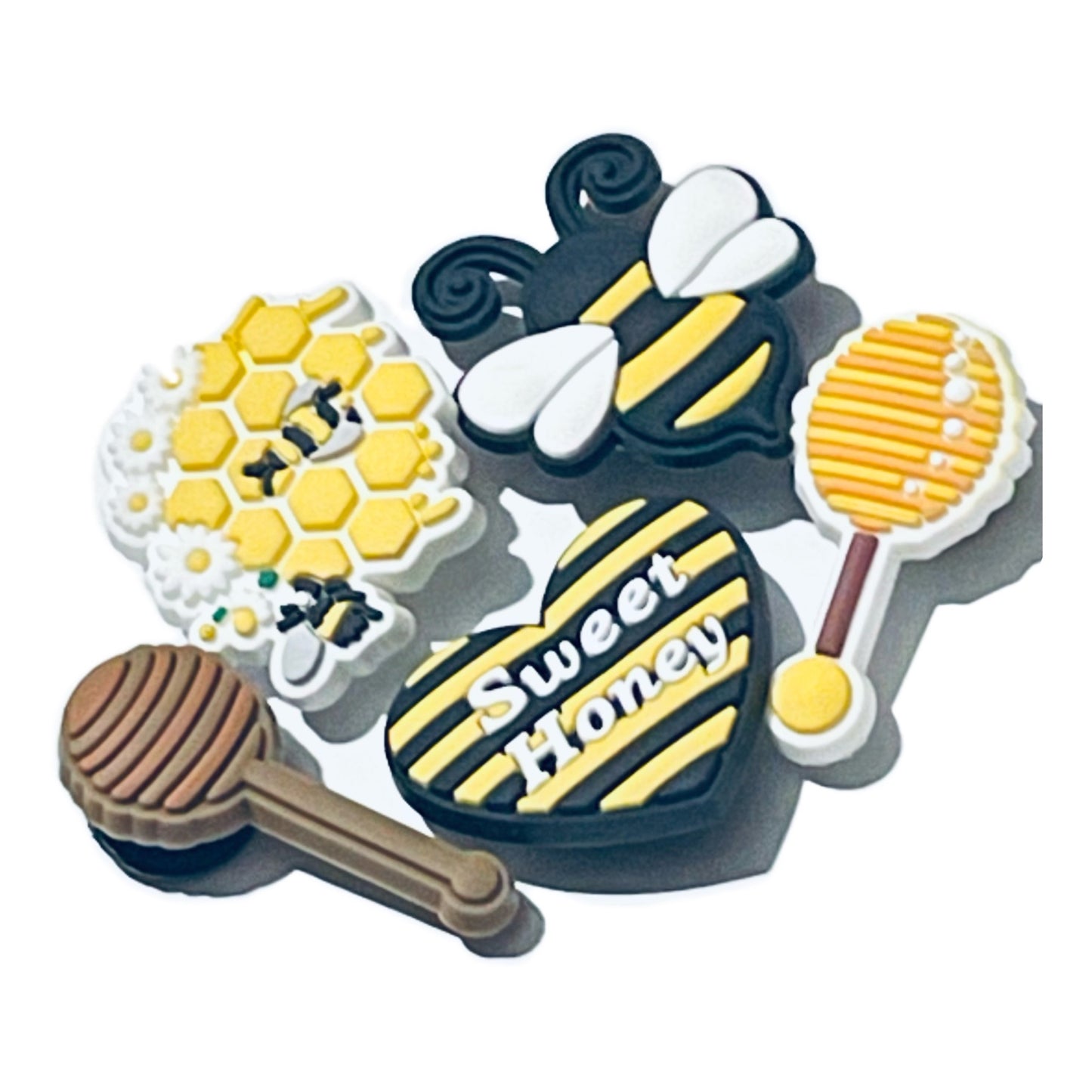 Bee & Honey Shoe Charms