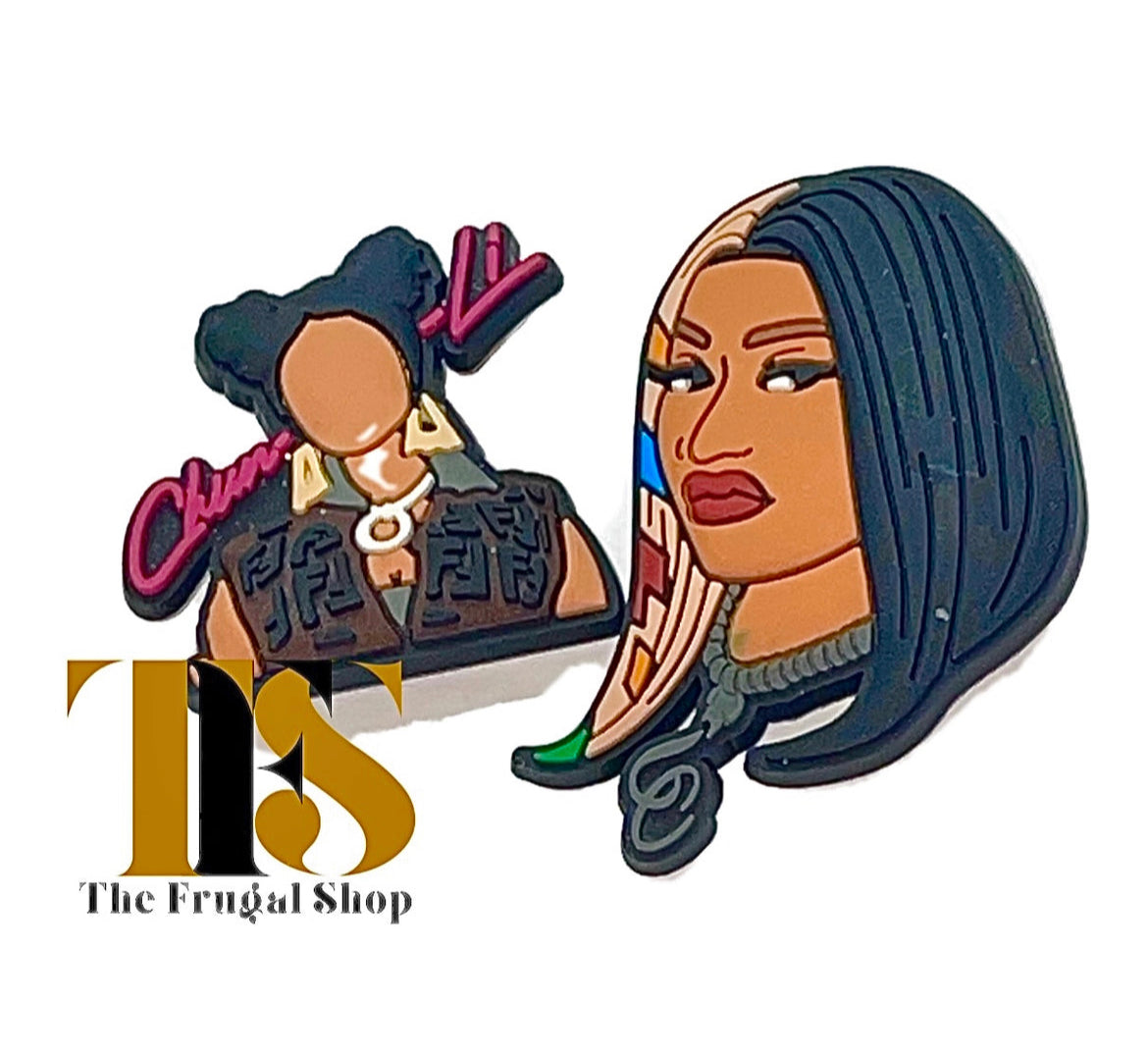 Female Rappers Hip Hop Shoe Charm