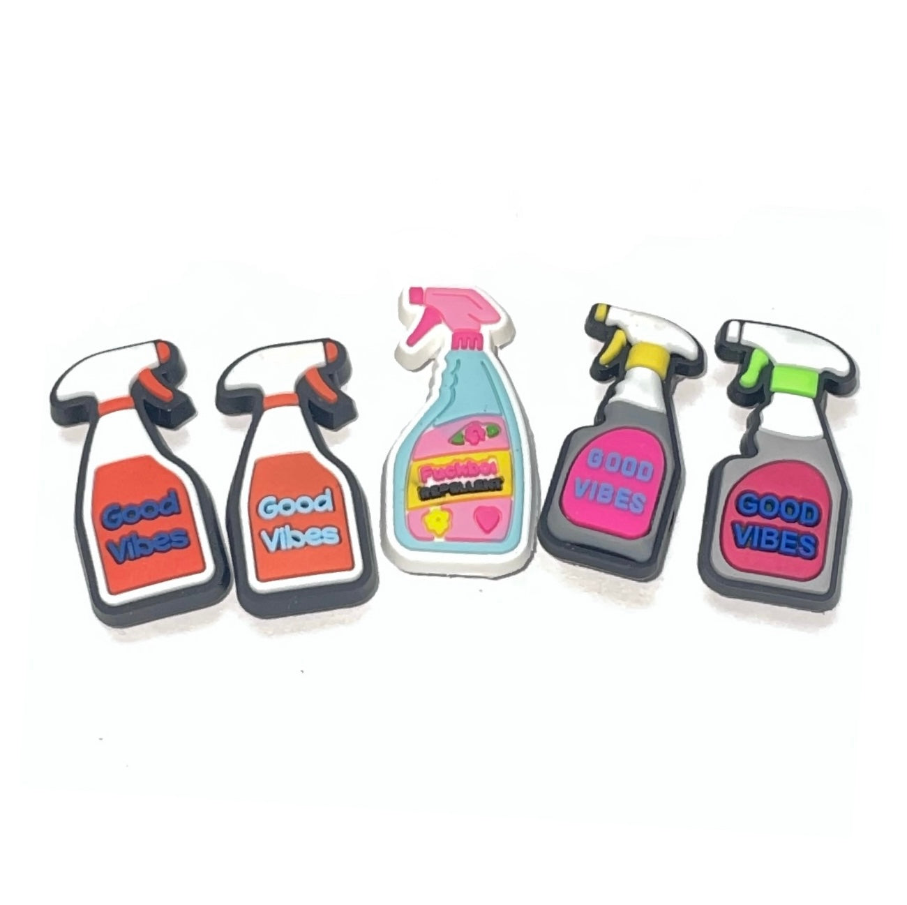 Good Vibes Spray Bottle Shoe Charm
