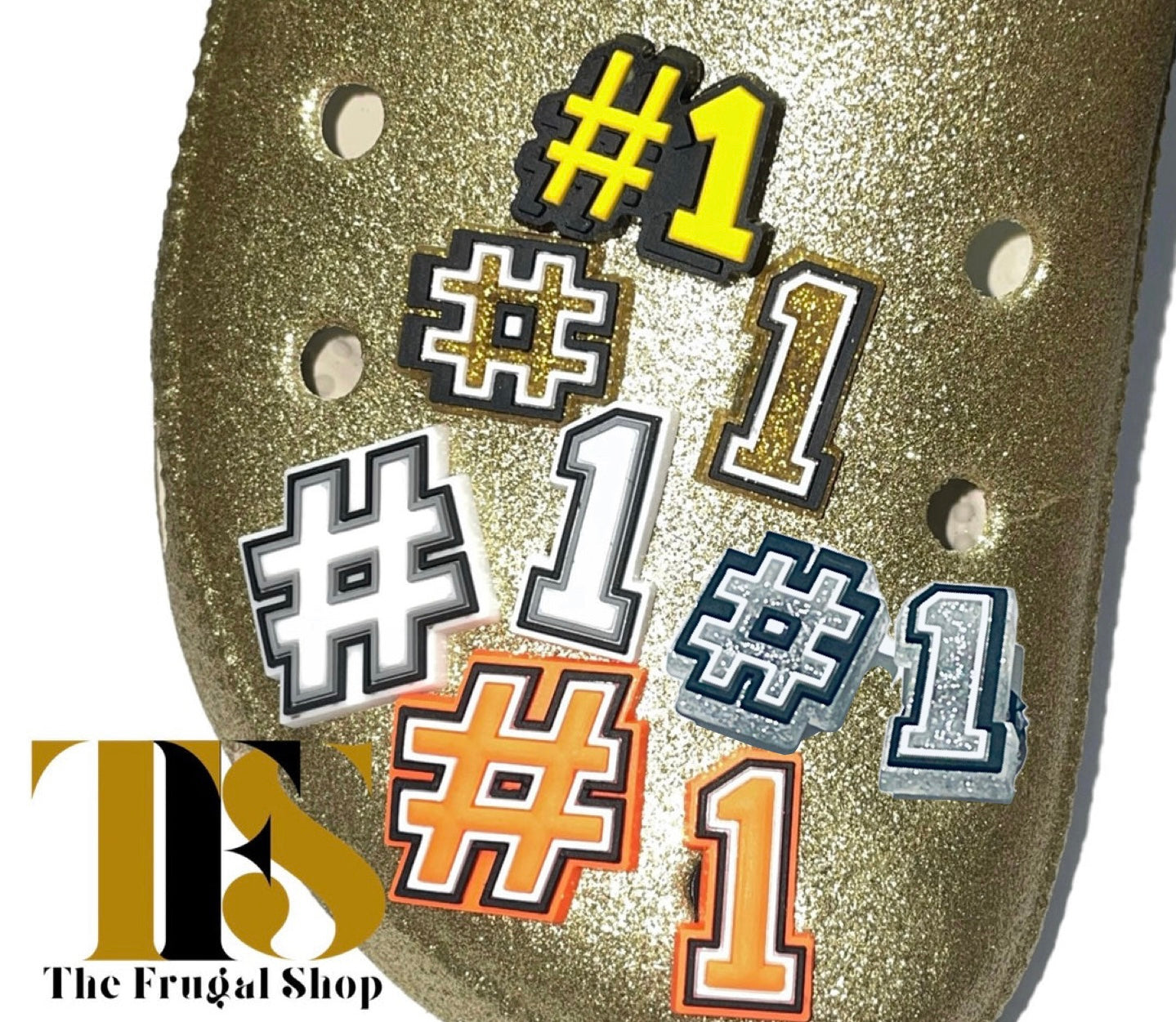 Number 1 Finger Hashtag Shoe Charm