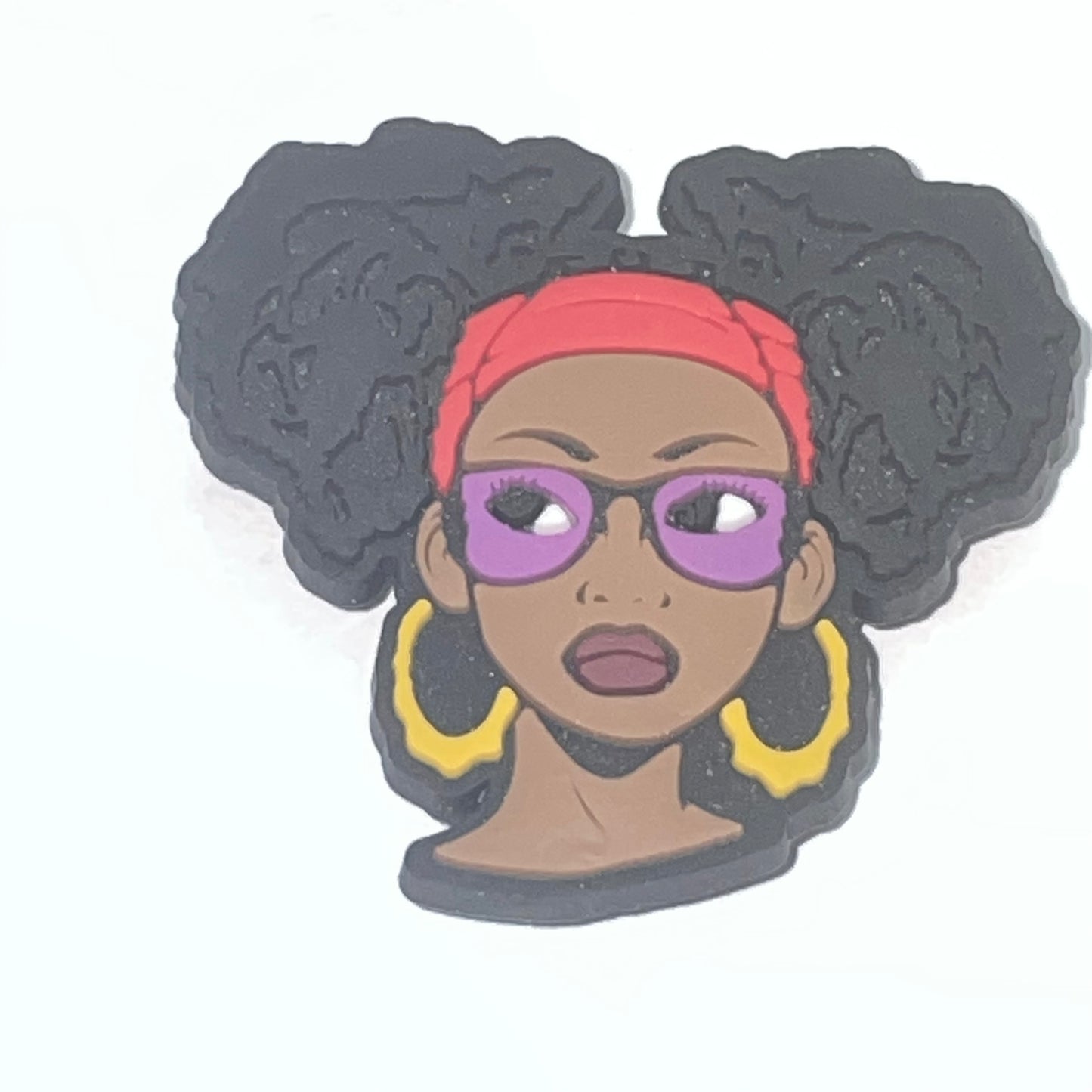 Bamboo Hoop Earrings Melanin Queens Shoe Charm
