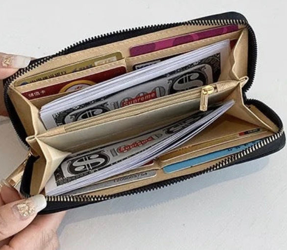 Puffy Accordion Long Wallet
