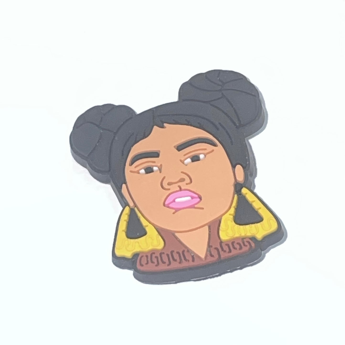 Bamboo Hoop Earrings Melanin Queens Shoe Charm