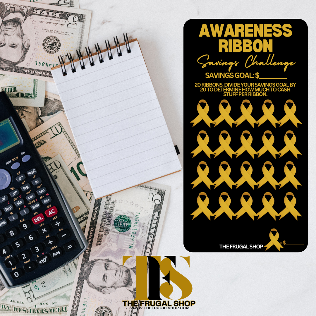 60 Awareness Ribbon Savings Challenges Printable | Achieve Financial Goals