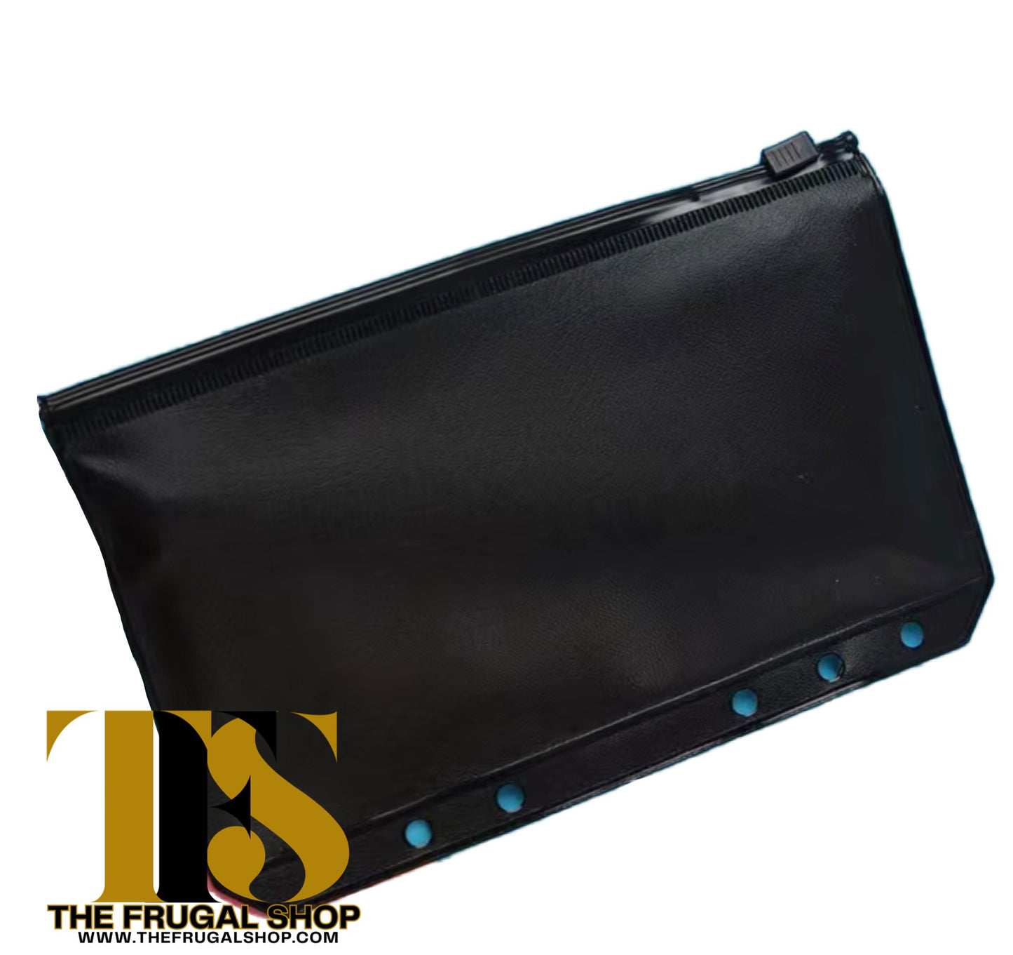 A6 Black Checkered Transparent Planner with Black Zippered Pouches