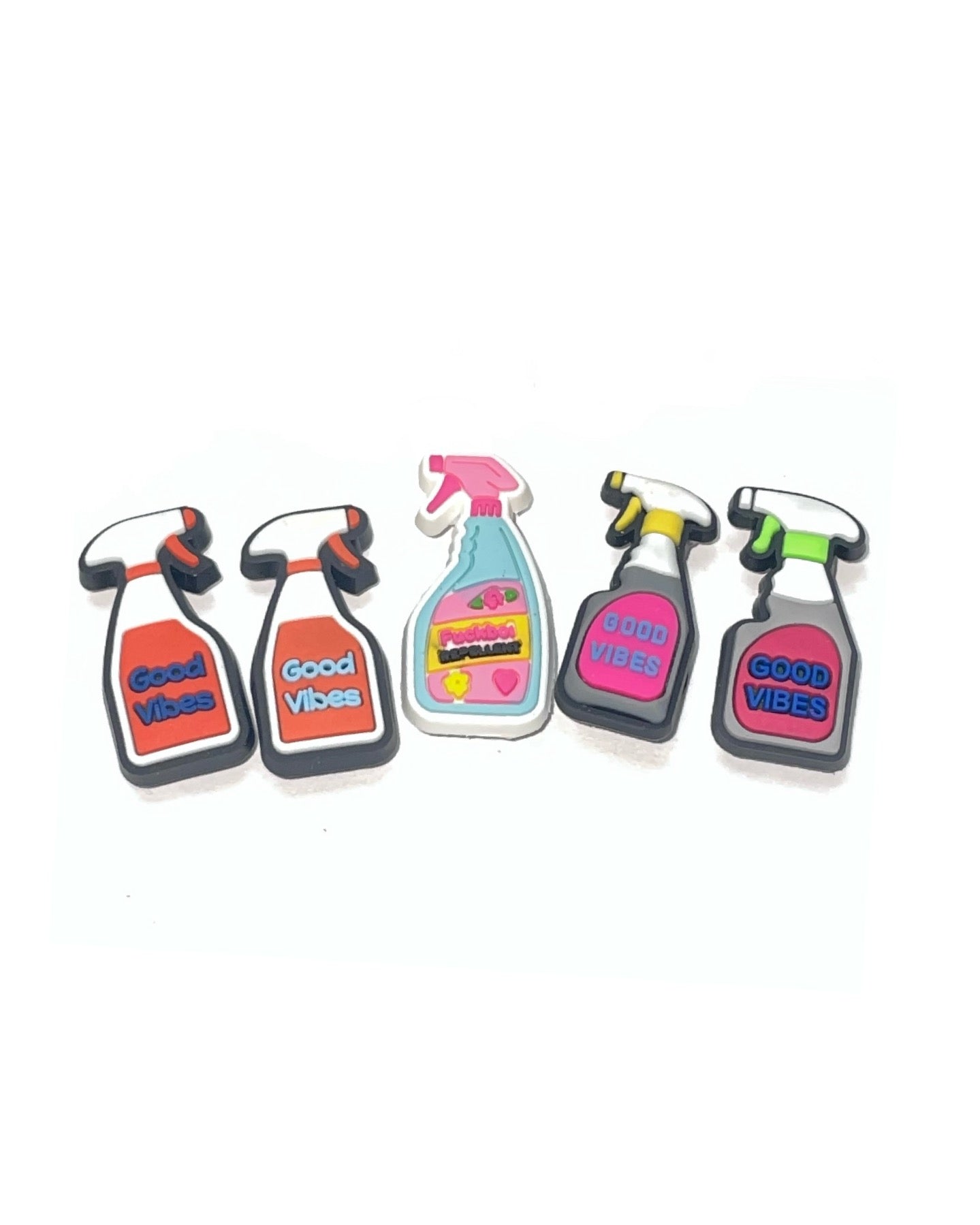 Good Vibes Spray Bottle Shoe Charm