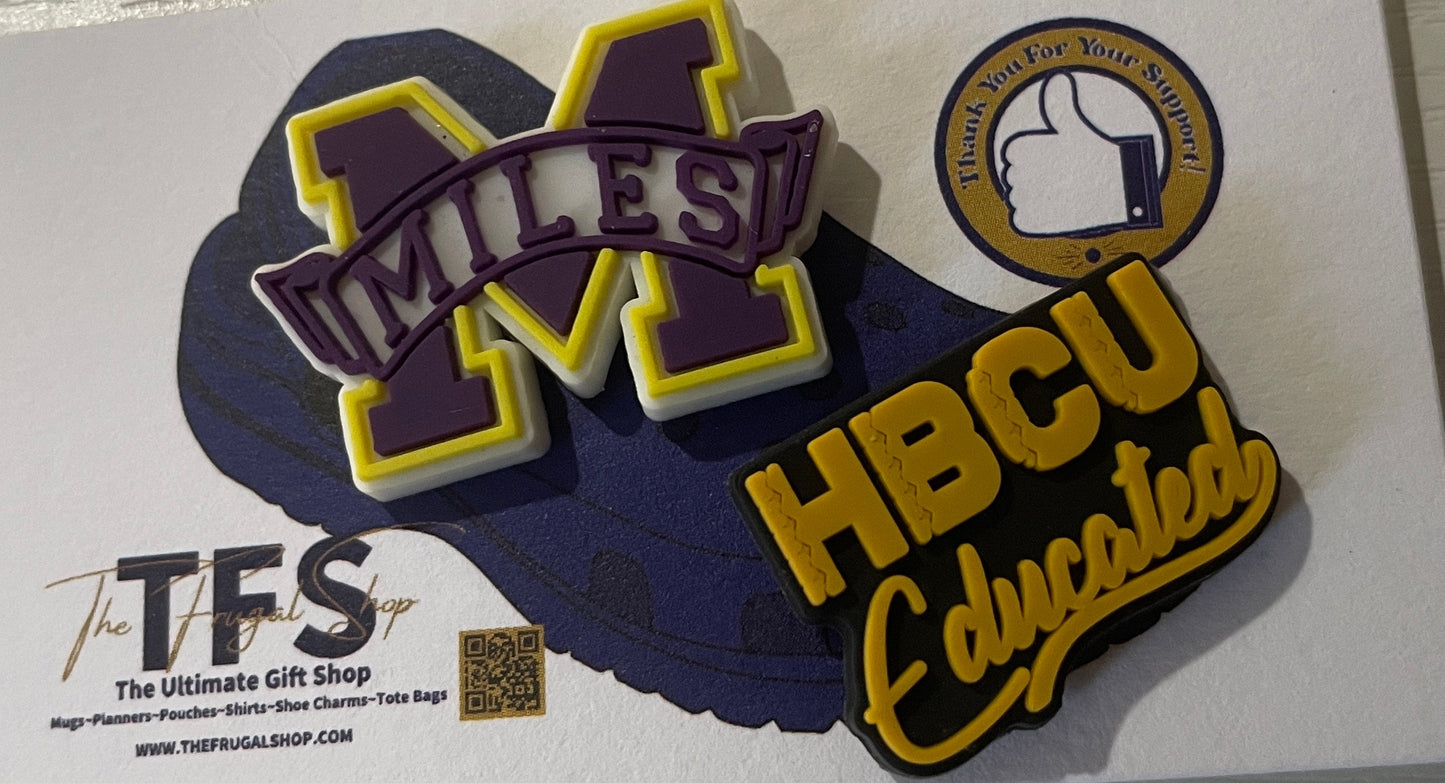 Two pins on a card with 'Miles' and 'HBCU Educator' text, branded by TFS.