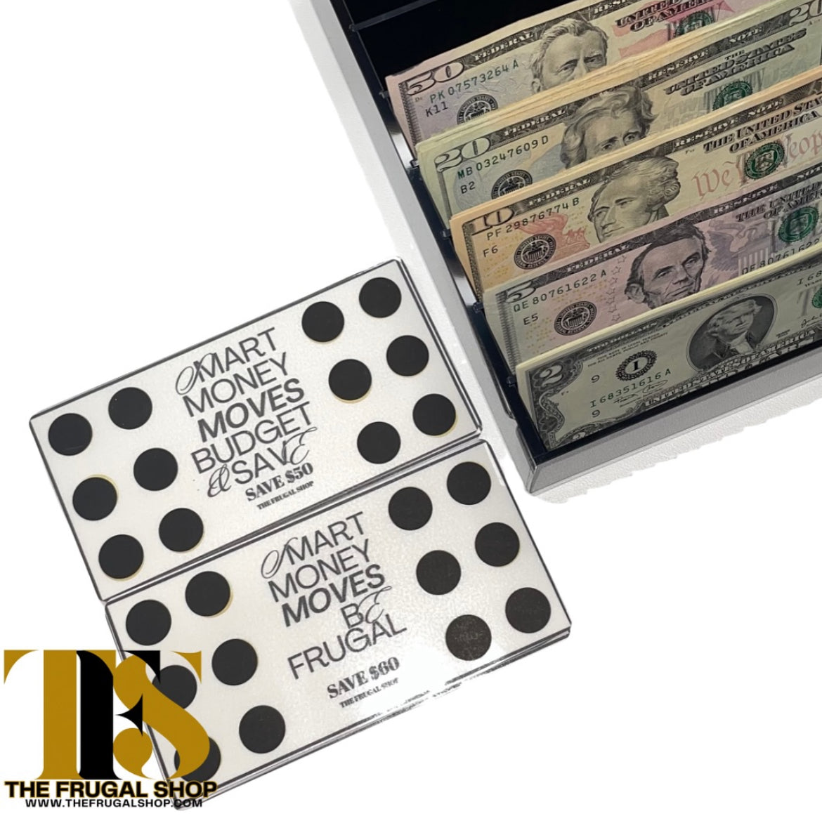 Smart Money Moves Scratch-Off Savings Scratch & Save Challenge – Minimalist Cash Envelope System it’s – Laminated, Reusable, Fits Ring & Discbound Cash Envelope Systems