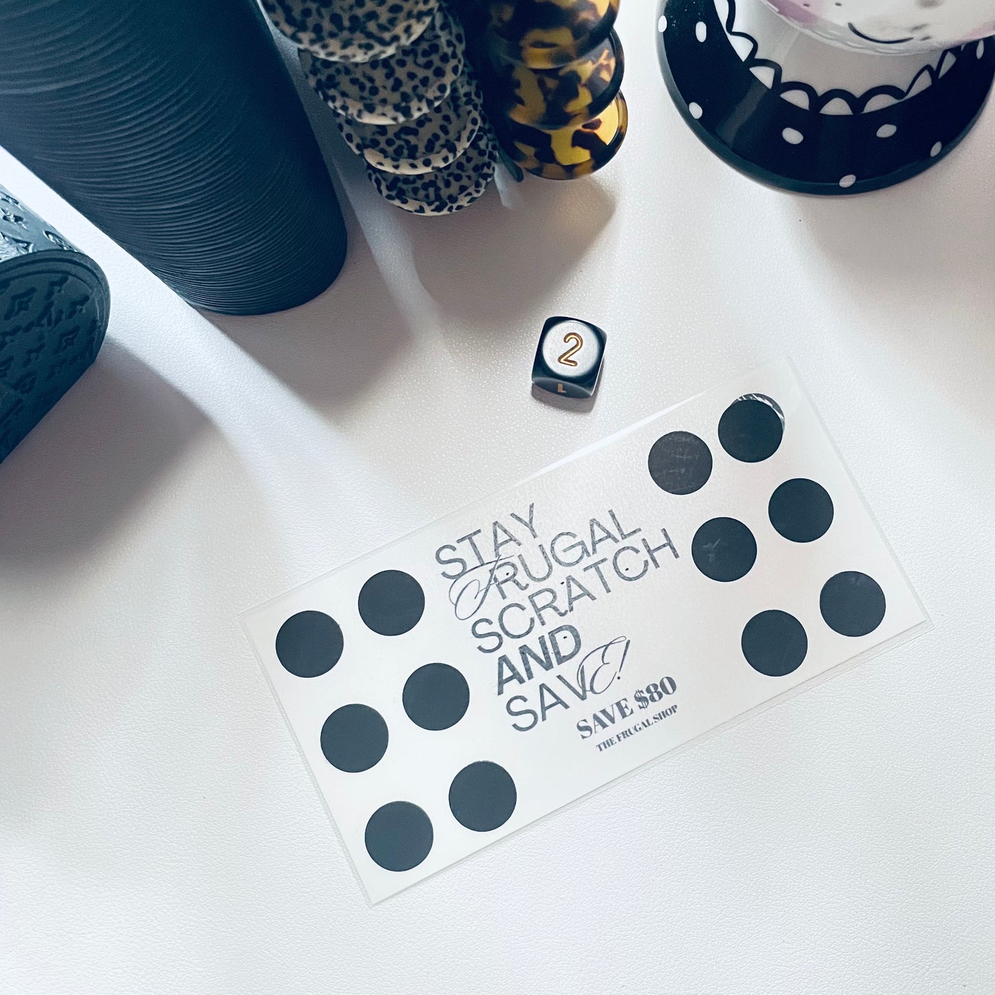 Smart Money Moves Scratch-Off Savings Scratch & Save Challenge – Minimalist Cash Envelope System it’s – Laminated, Reusable, Fits Ring & Discbound Cash Envelope Systems