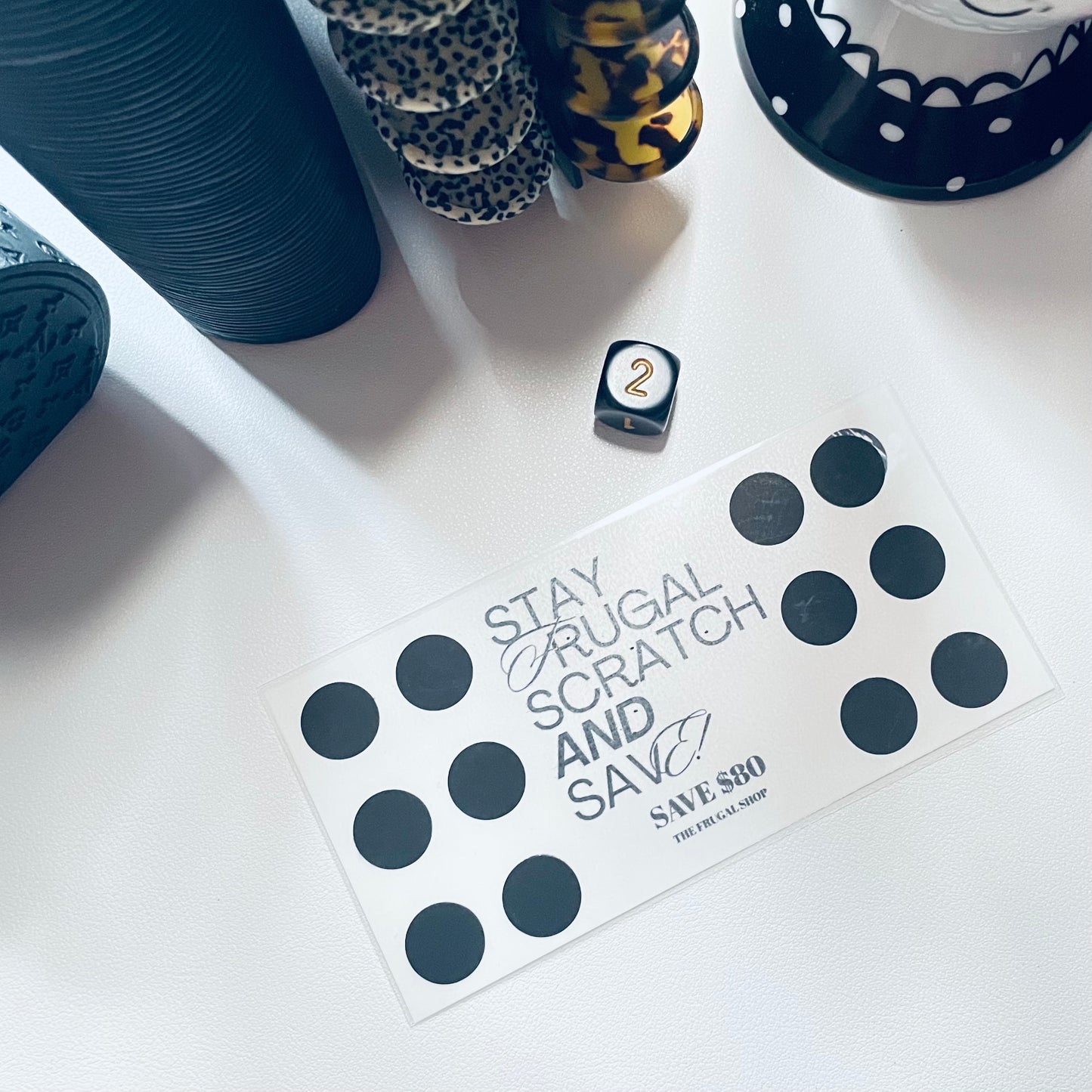 Smart Money Moves Scratch-Off Savings Scratch & Save Challenge – Minimalist Cash Envelope System it’s – Laminated, Reusable, Fits Ring & Discbound Cash Envelope Systems