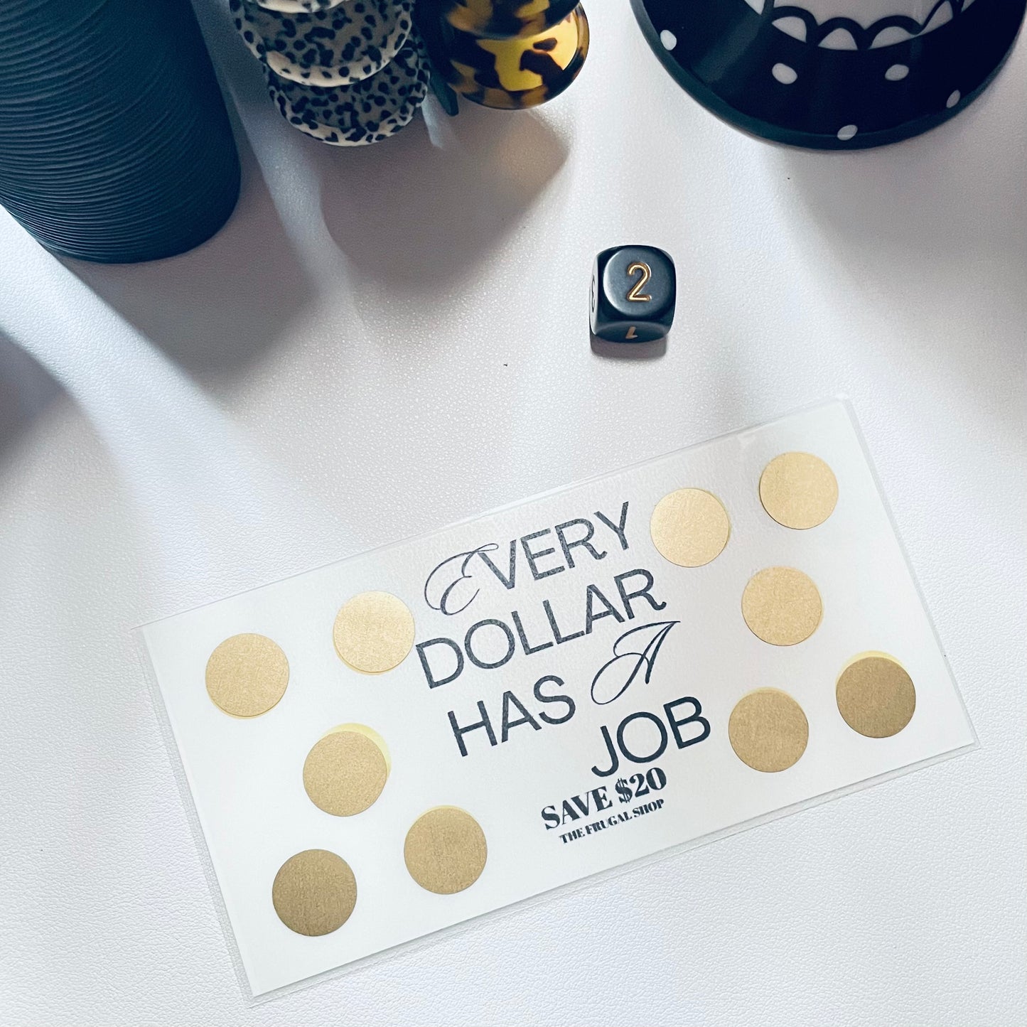 Smart Money Moves Minimalist Gold Scratch-Off Savings Challenge – Laminated Money Tracker