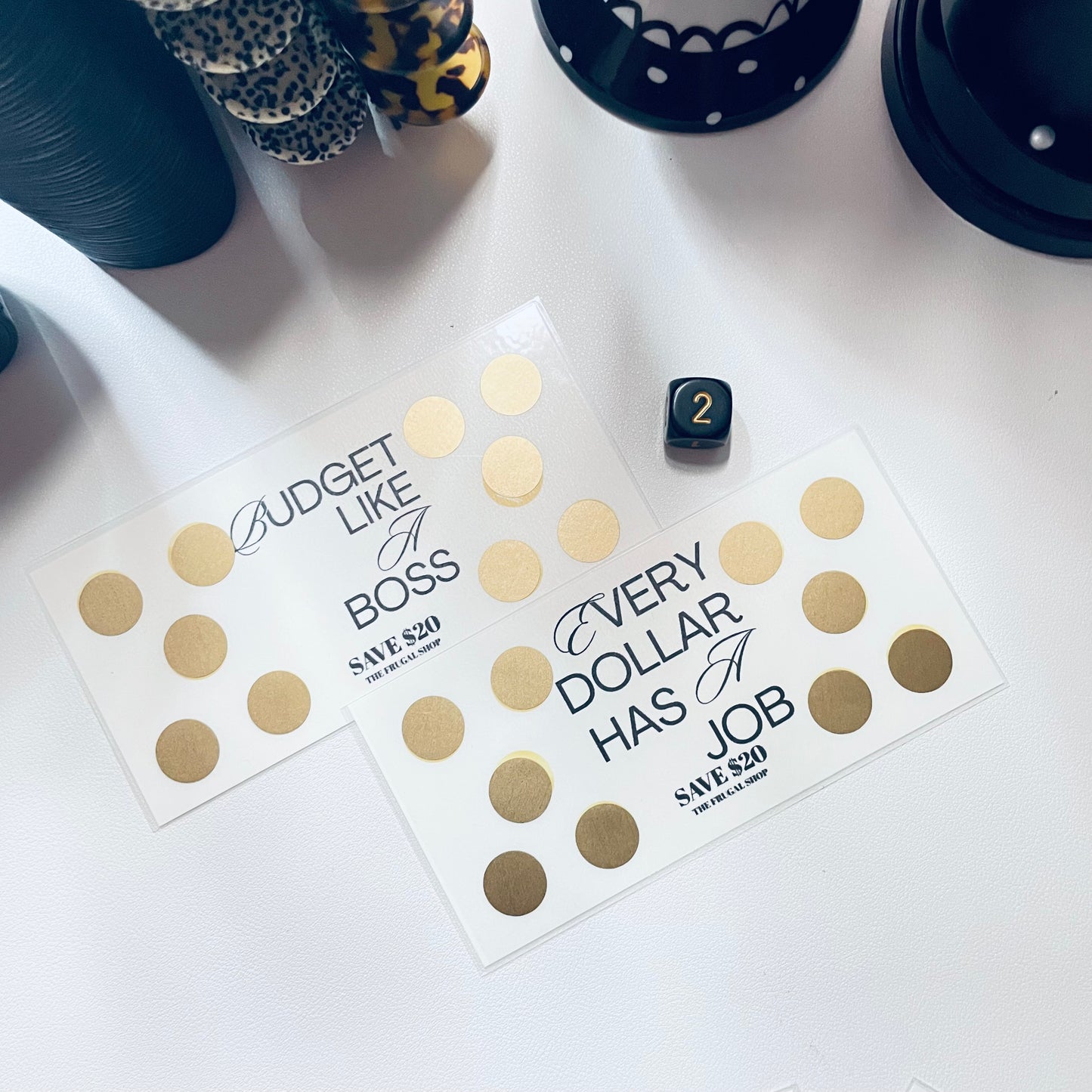 Smart Money Moves Minimalist Gold Scratch-Off Savings Challenge – Laminated Money Tracker